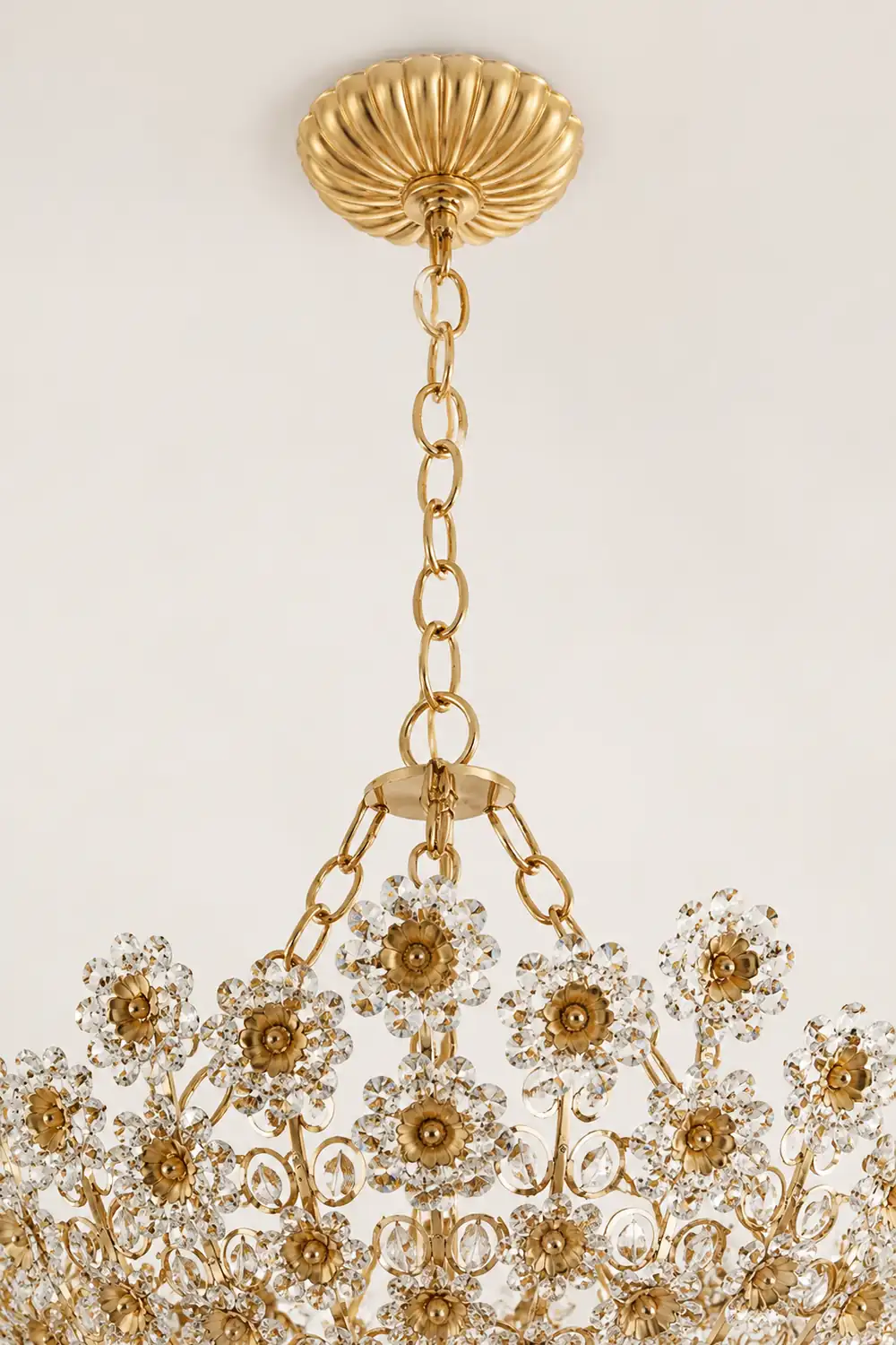 Claret Crystal Flower Basket Chandelier - Lumpaz
