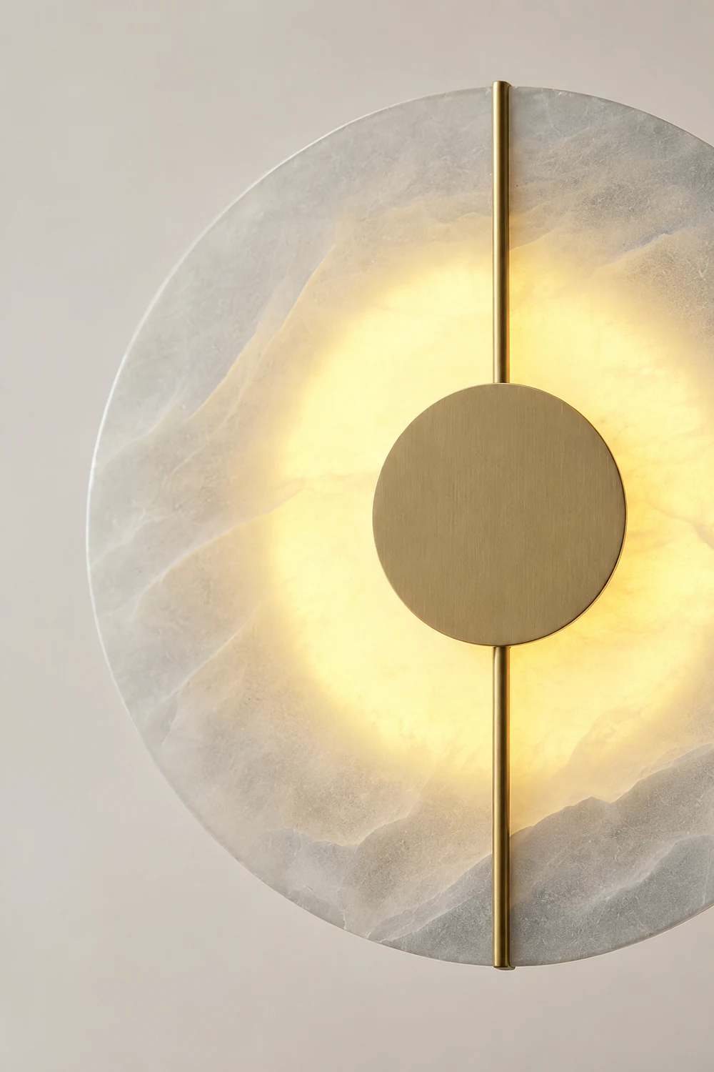 Zen Harmony Round Marble Wall Light - Lumpaz