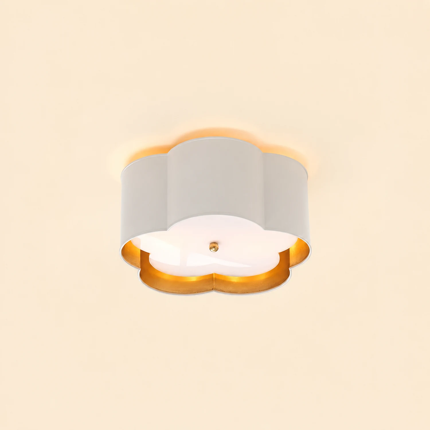 Scalloped Gold Trim Ceiling Light - Lumpaz