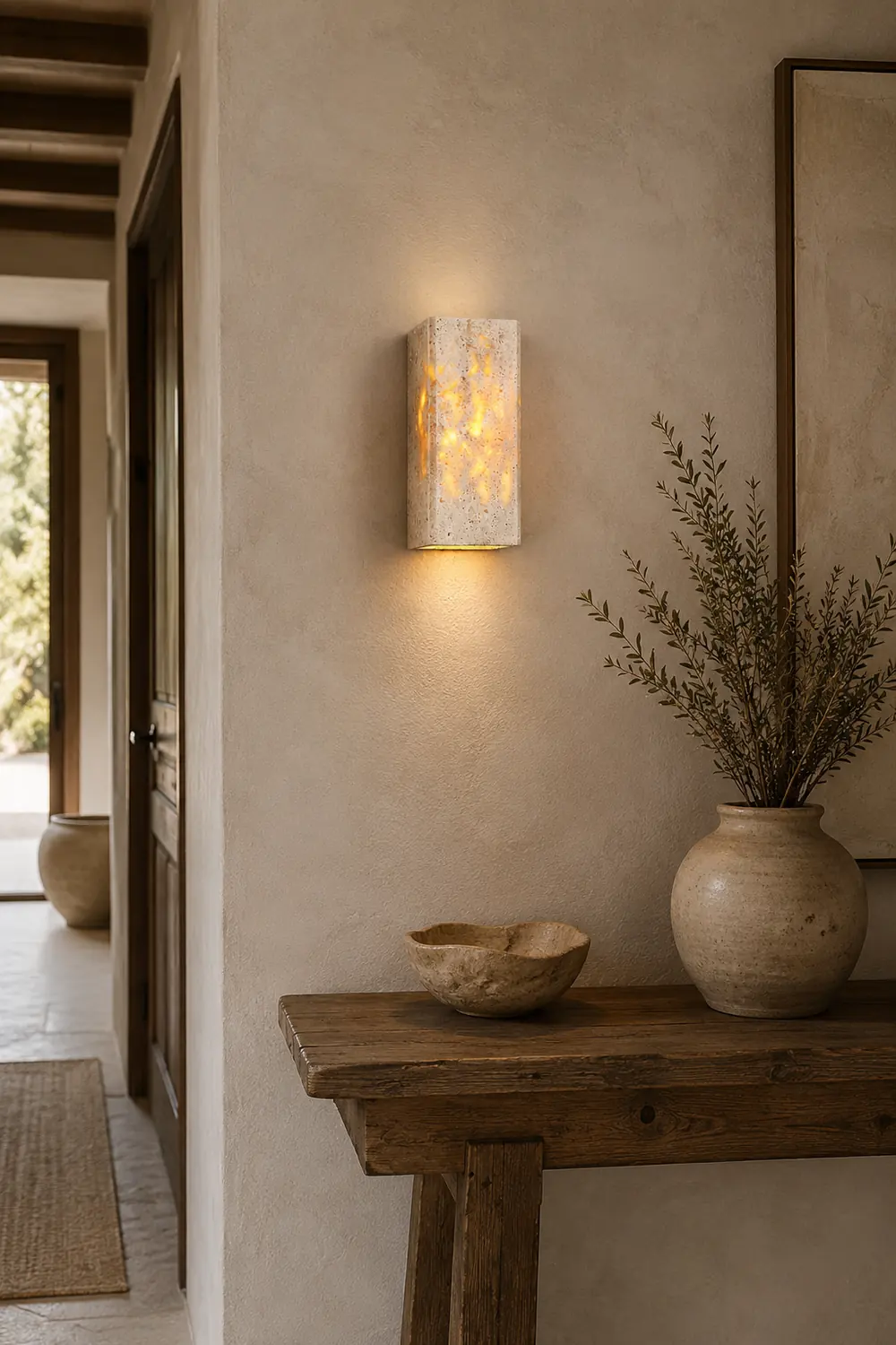 Rectangular Stone LED Wall Lamp - Lumpaz