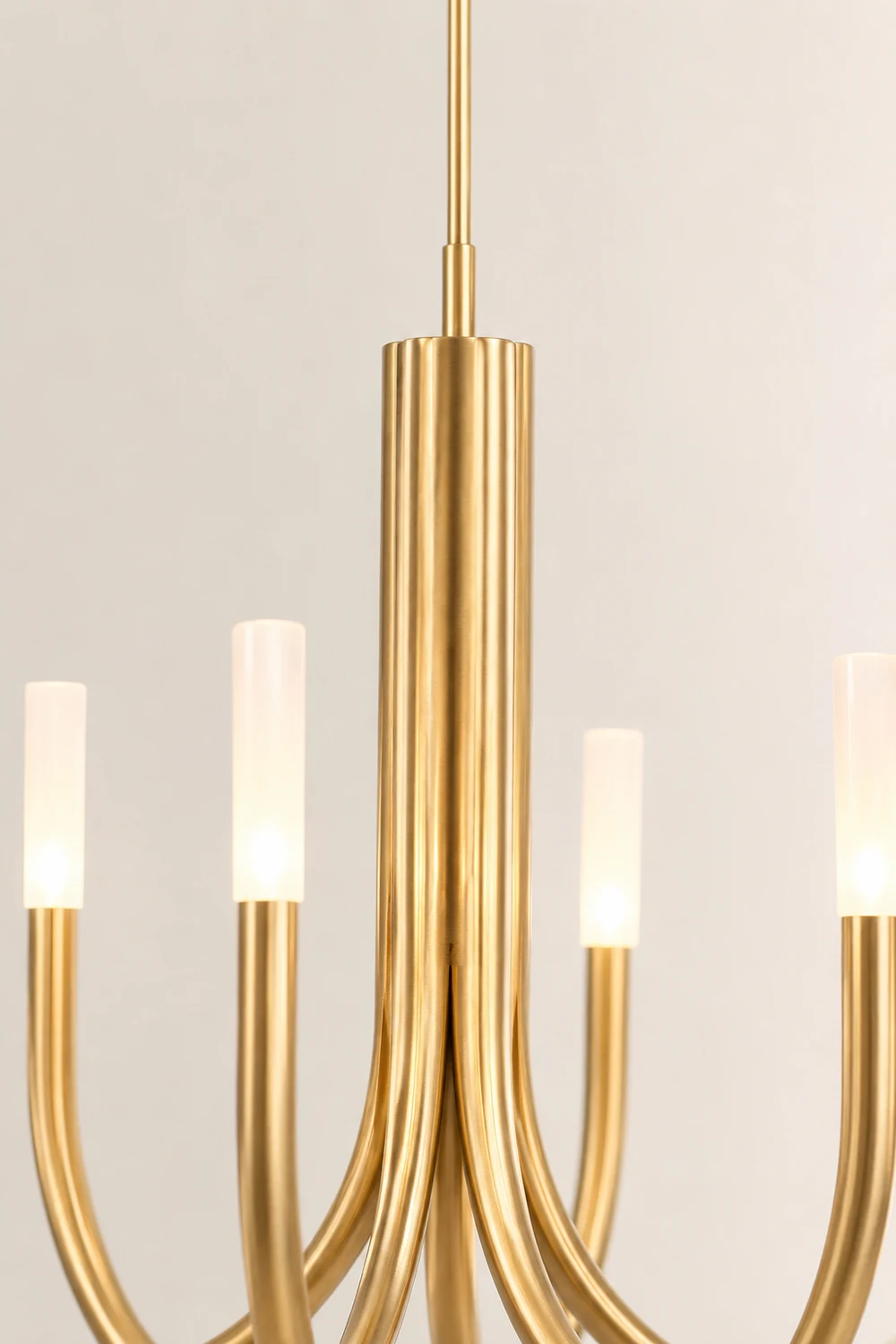 Rousseau 8-Light Brass Candle Chandelier - Lumpaz