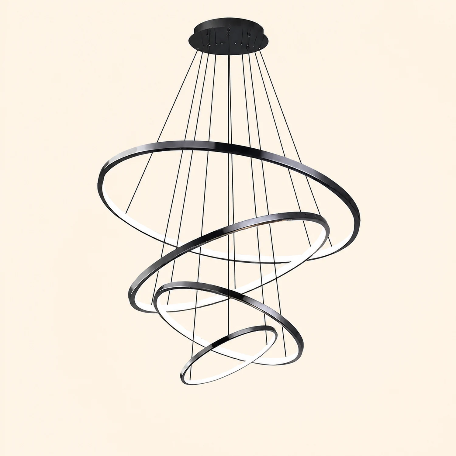 TLANX Large Tiered Ring Foyer Chandelier - Lumpaz