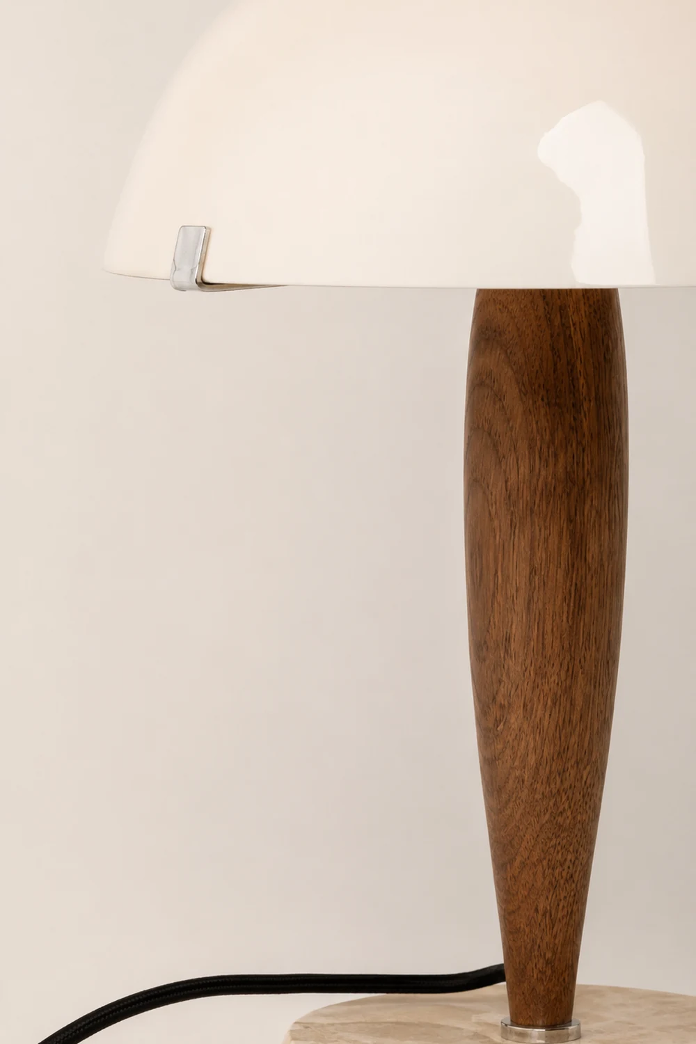 Scandi Walnut Dome Table Lamp - Lumpaz