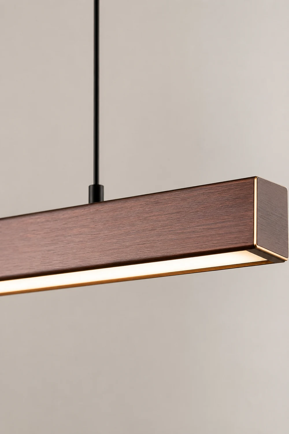 Walnut minimalist wood chandelier - Lumpaz