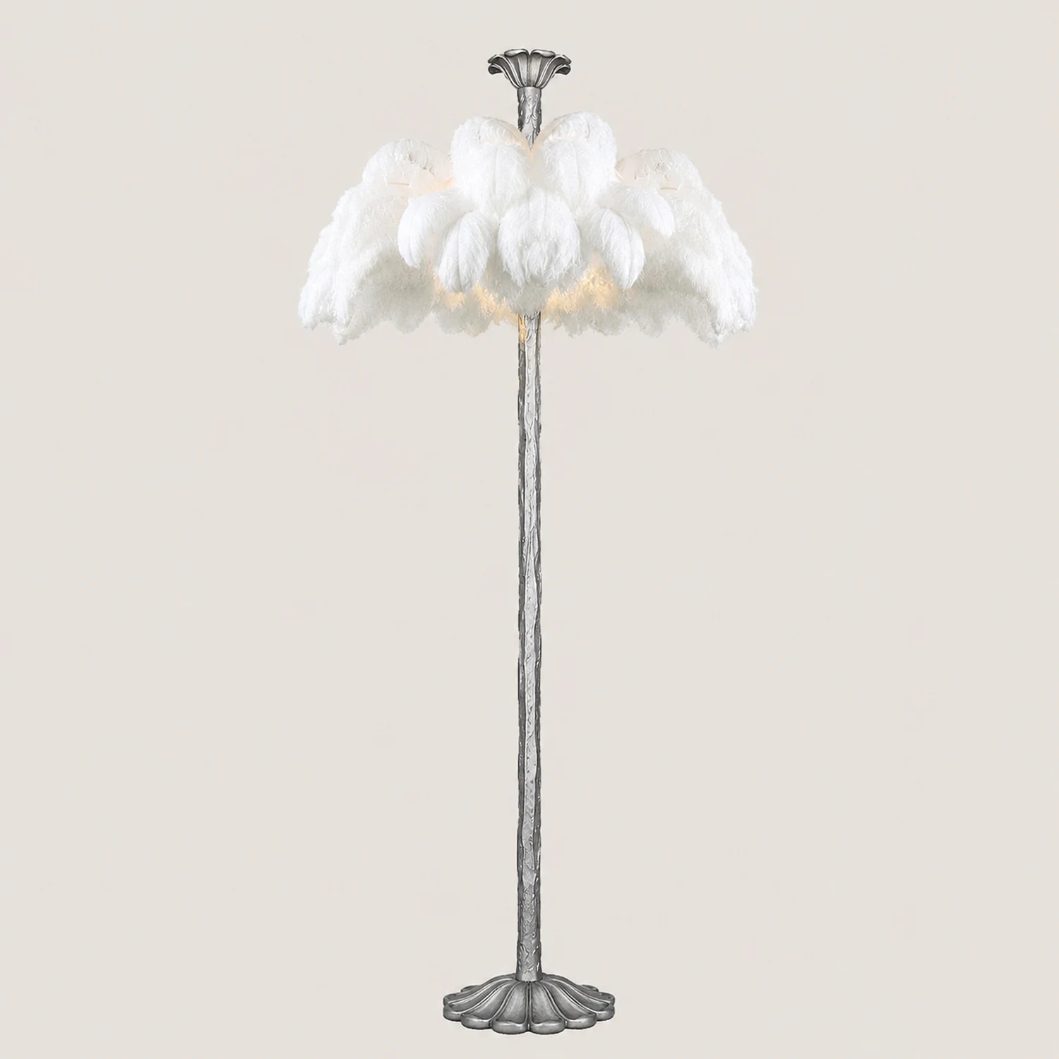 Colorful Ostrich Feather Chandelier - Lumpaz