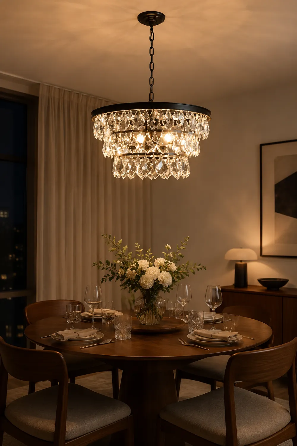 Modern luxury crystal chandelier - Lumpaz