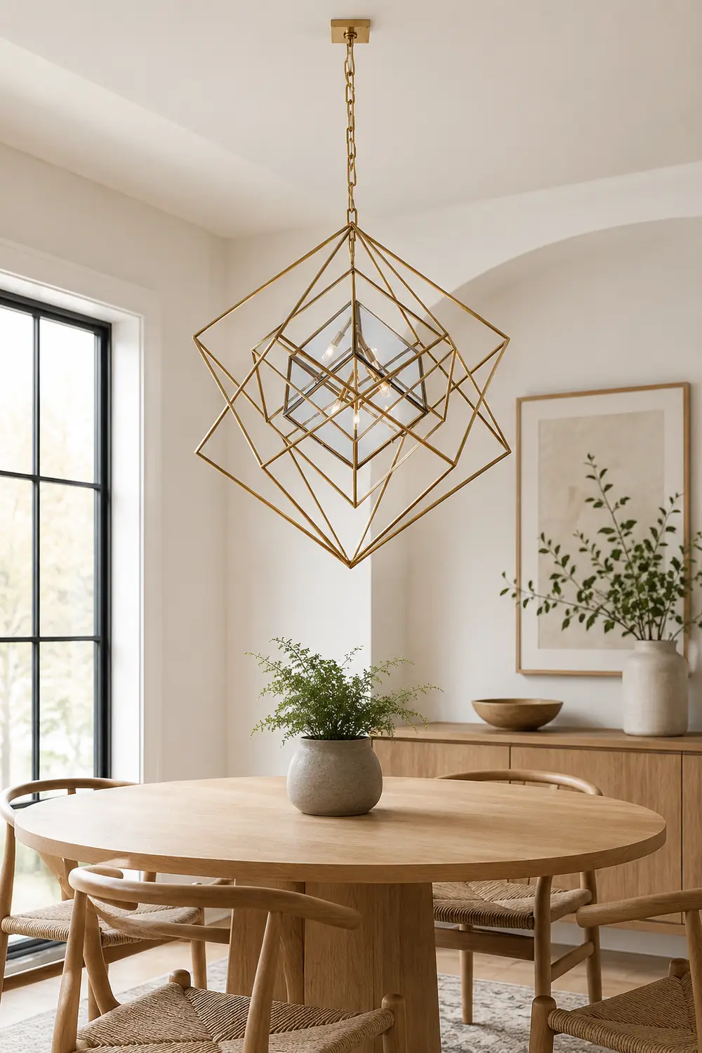 Contemporary Abstract Metal Chandelier - Lumpaz