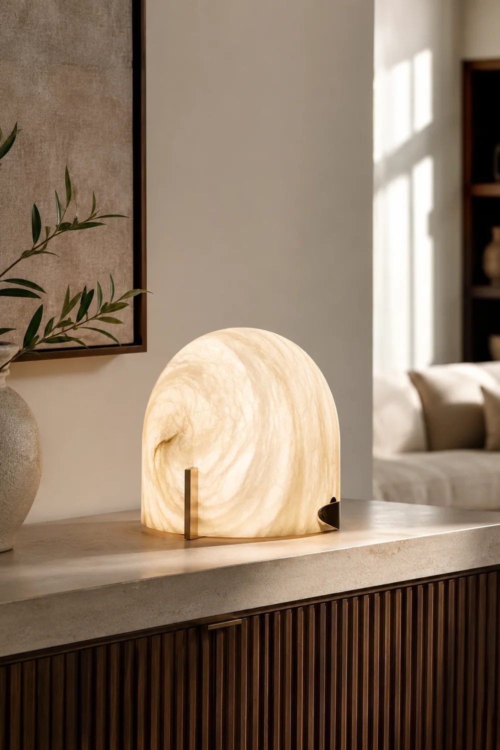 Handmade Alabaster Table Lamp - Lumpaz
