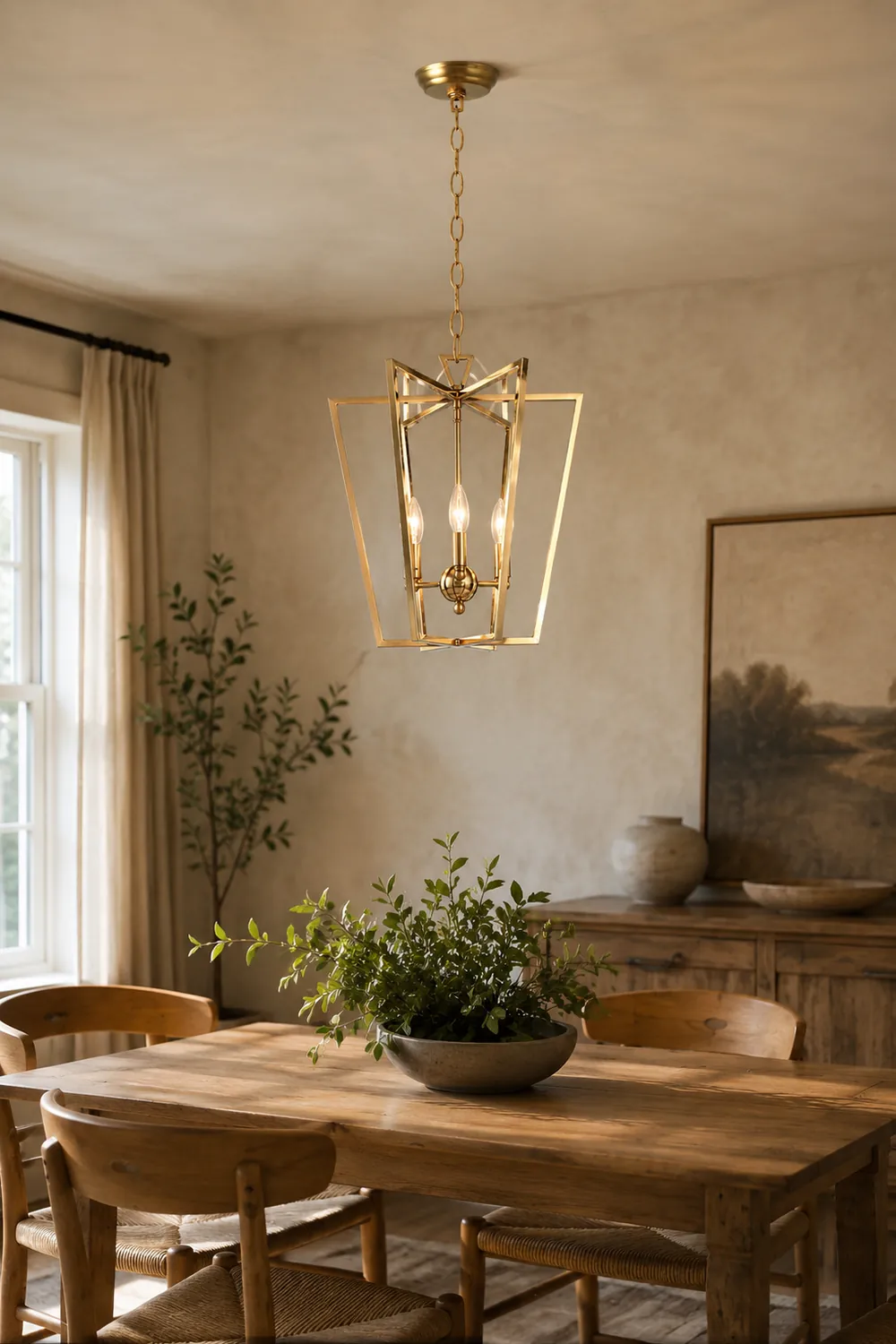 Frame gold cage chandelier - Lumpaz