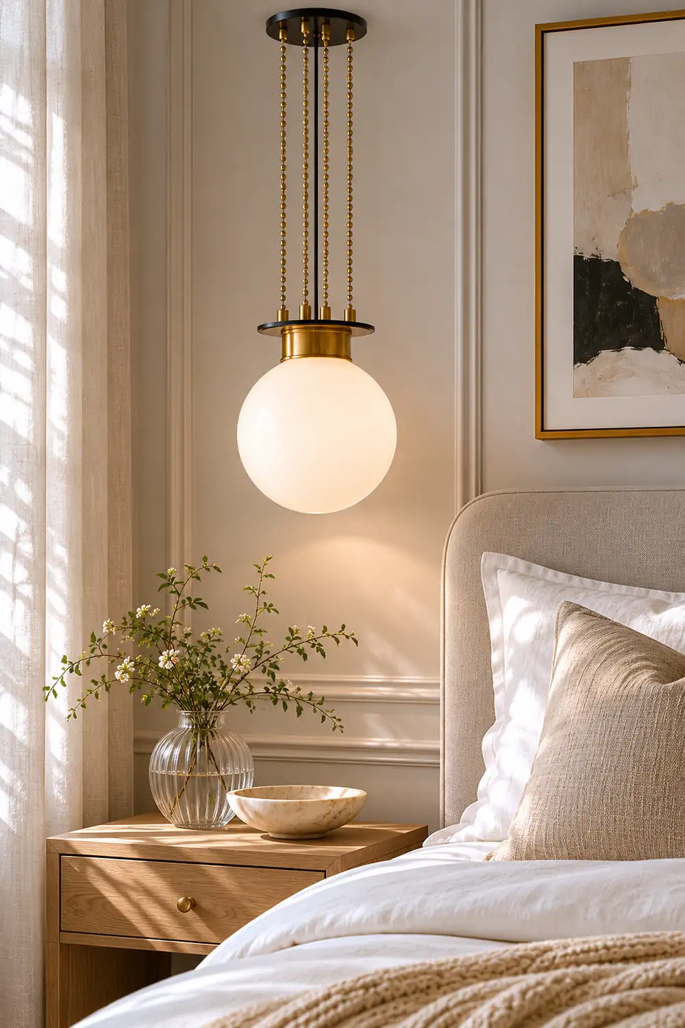 Opal Globe Gunther Pendant Light - Lumpaz