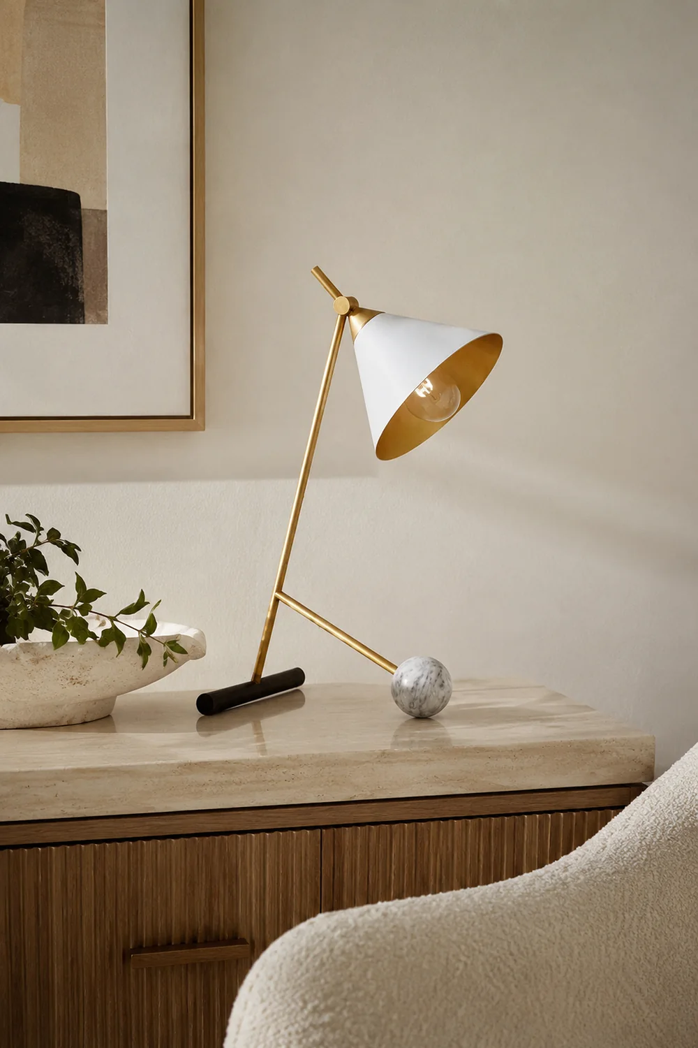 Cleo Brass Table Lamp - Lumpaz