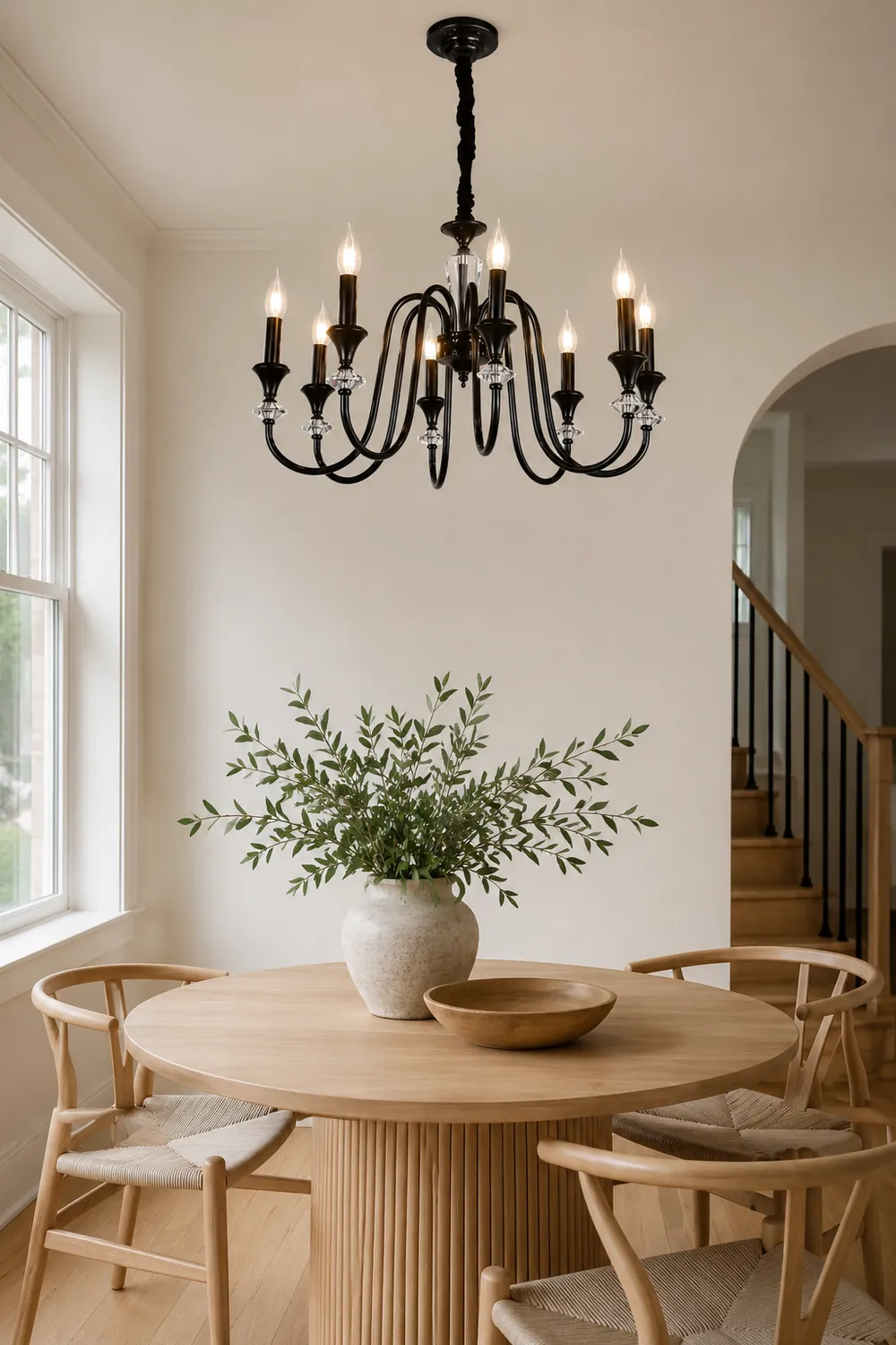 Vintage Iron Scroll Chandelier - Lumpaz