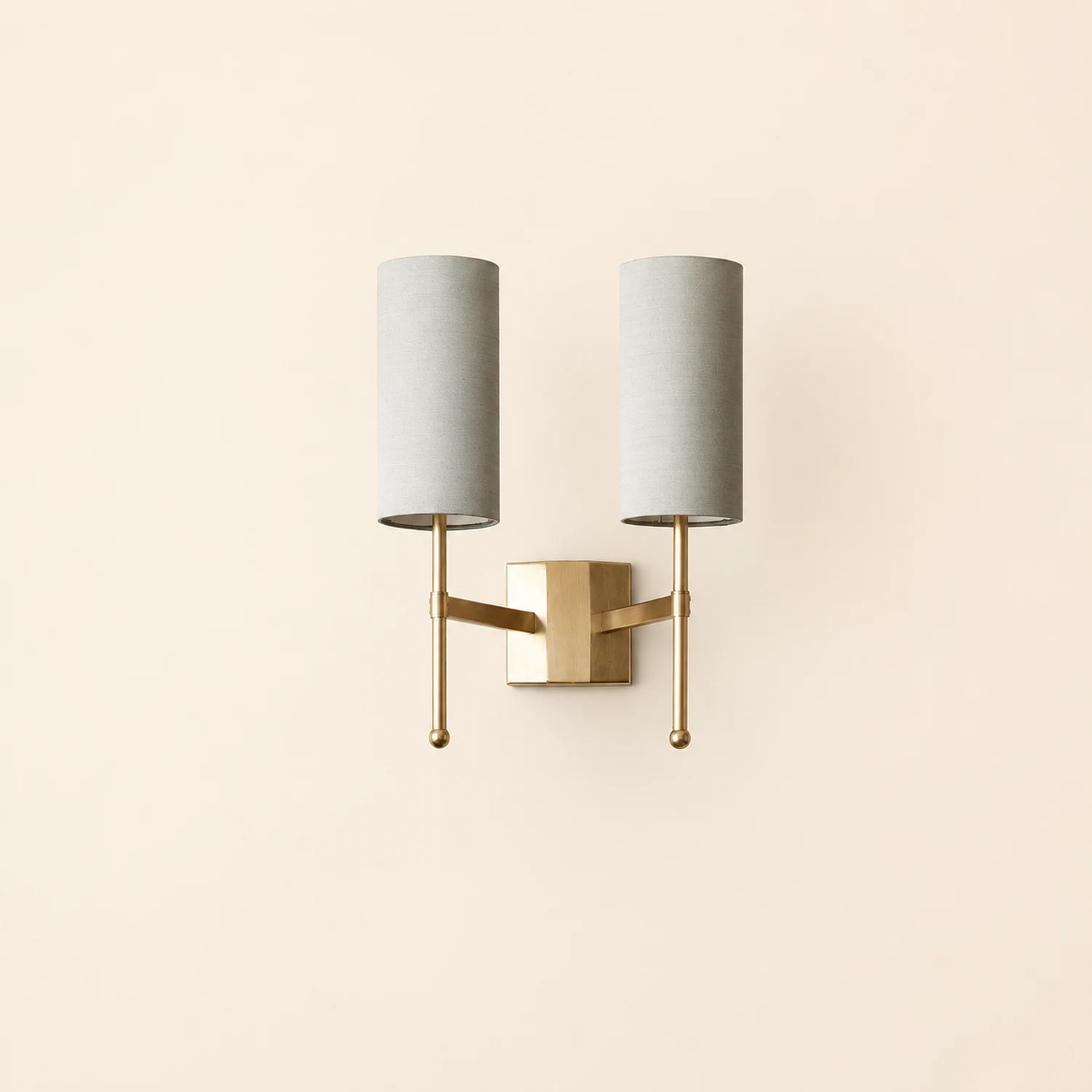 Silk Double Rod Brass Wall Lamp - Lumpaz