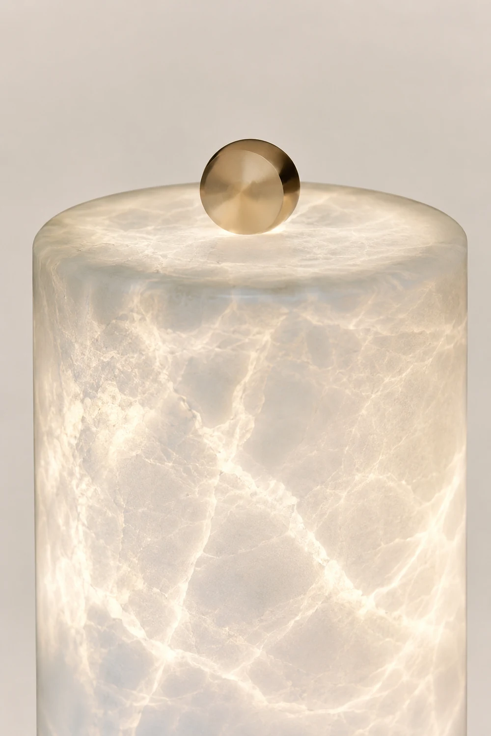 Cylindrical Alabaster Table Lamp - Lumpaz