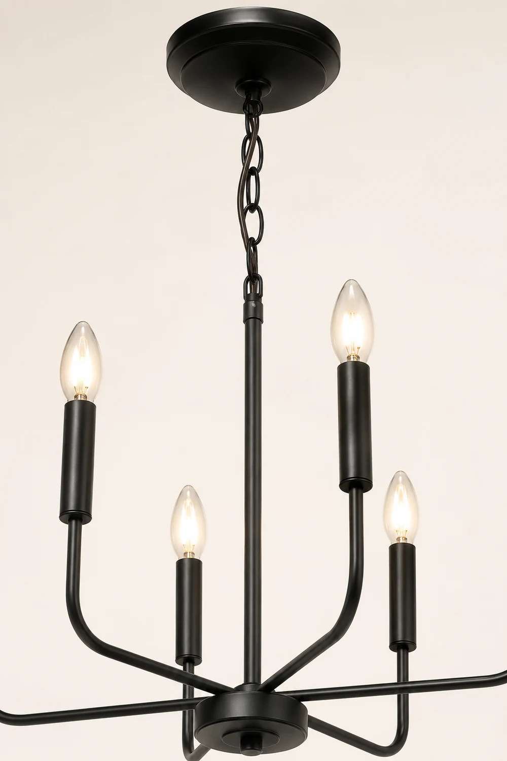 Modern Black Candlestick Chandelier - Lumpaz