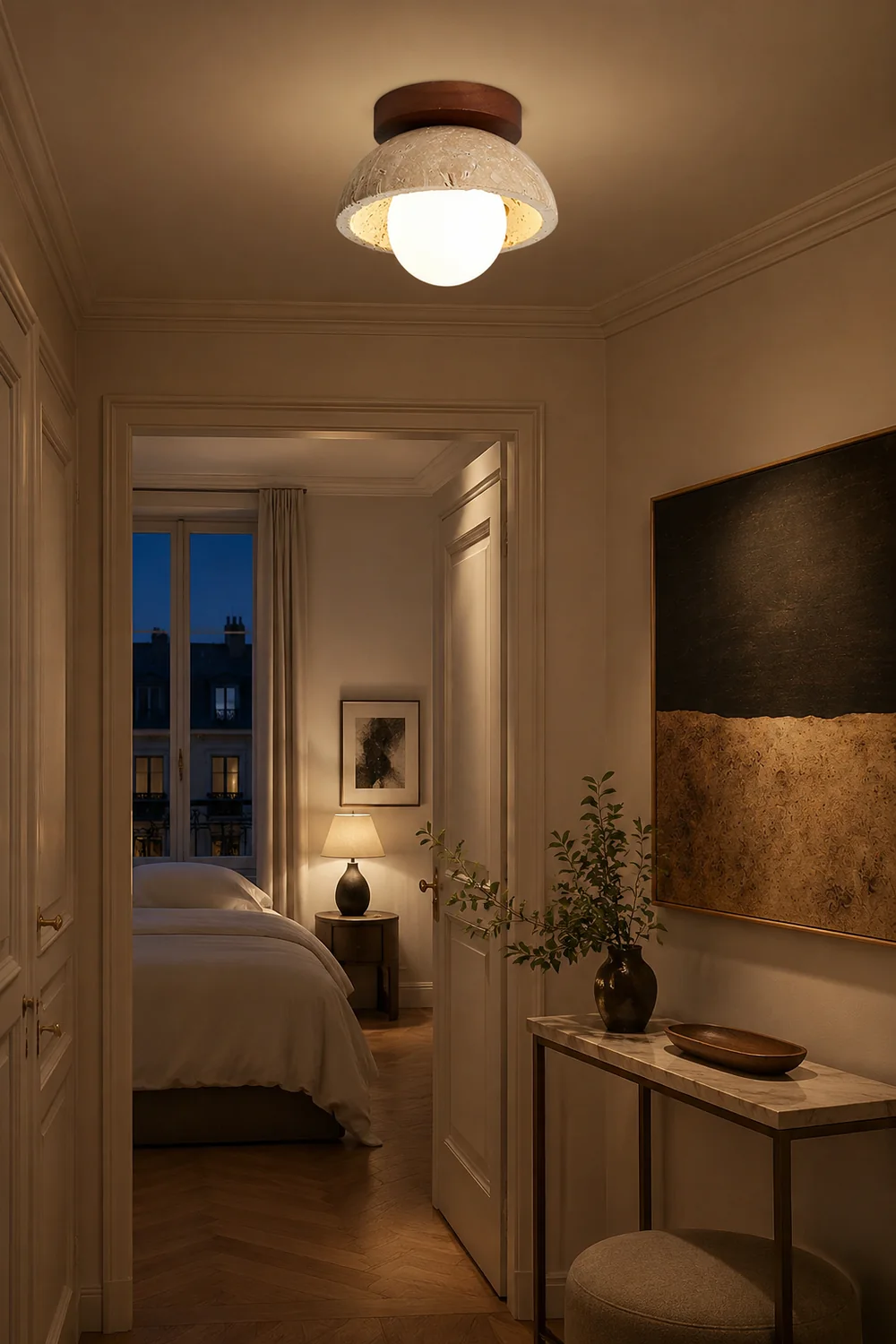 Piedra wood ceiling lamp - Lumpaz