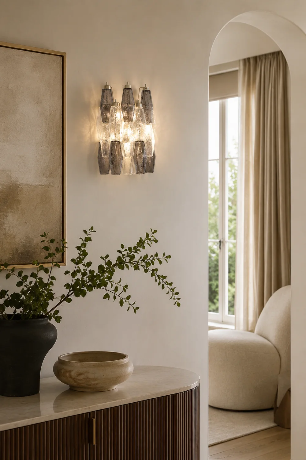 Murano Rhombus Glass Wall Lamp - Lumpaz