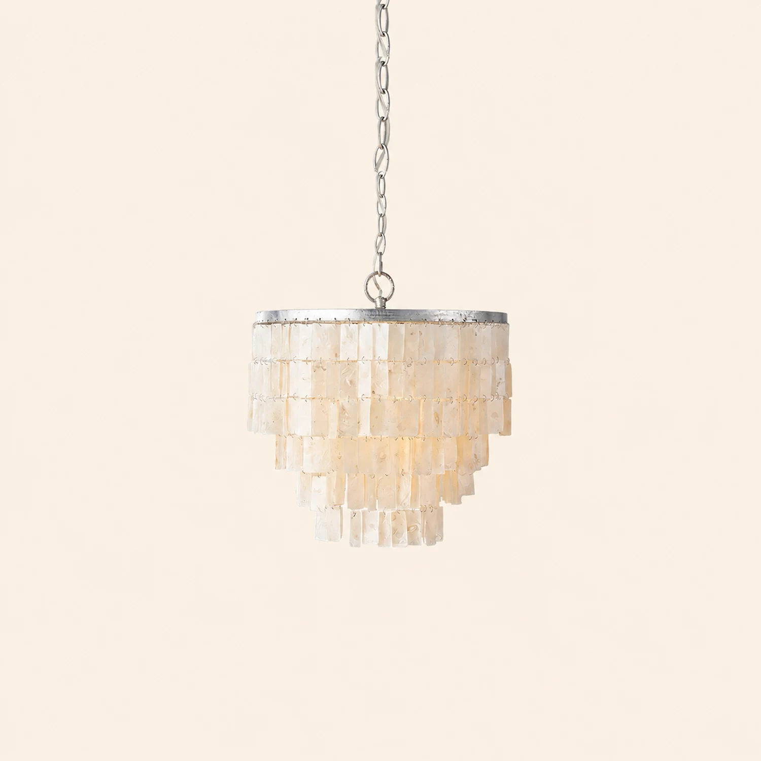 Tiered Capiz Skye Chandelier - Lumpaz