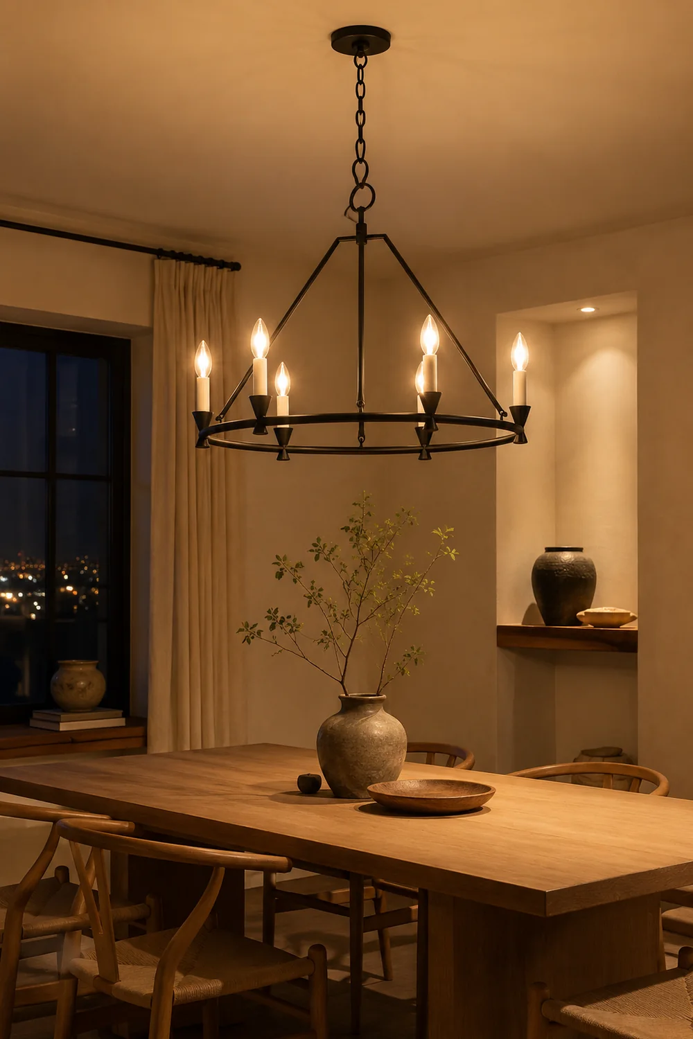 Minimalist Circular Keystone Chandelier - Lumpaz