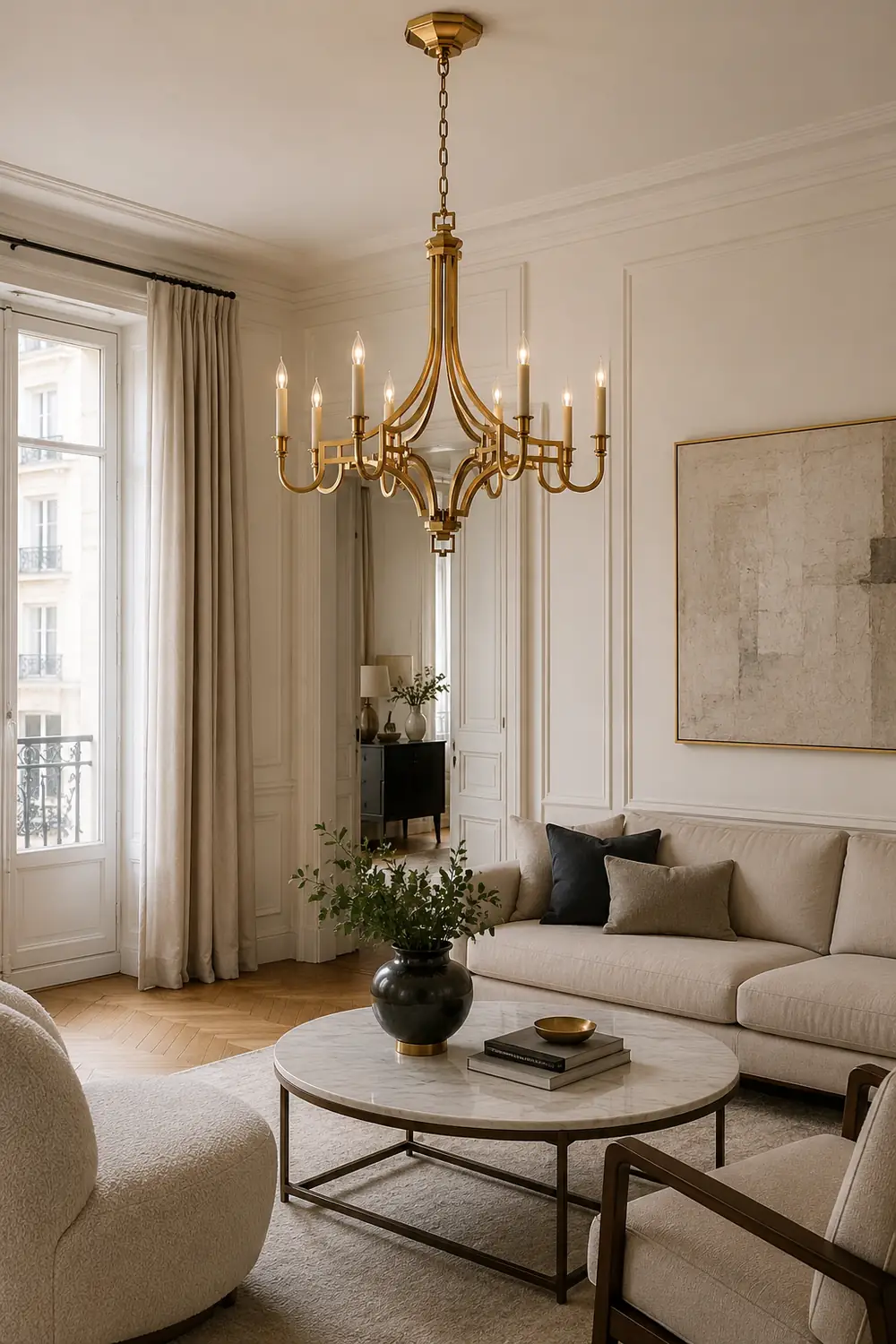 Luxury Gold Candle-Style Mykonos Chandelier - Lumpaz