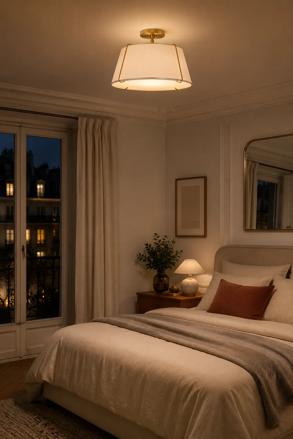 Gold Conical Semi-Flush Lise Ceiling Light - Lumpaz