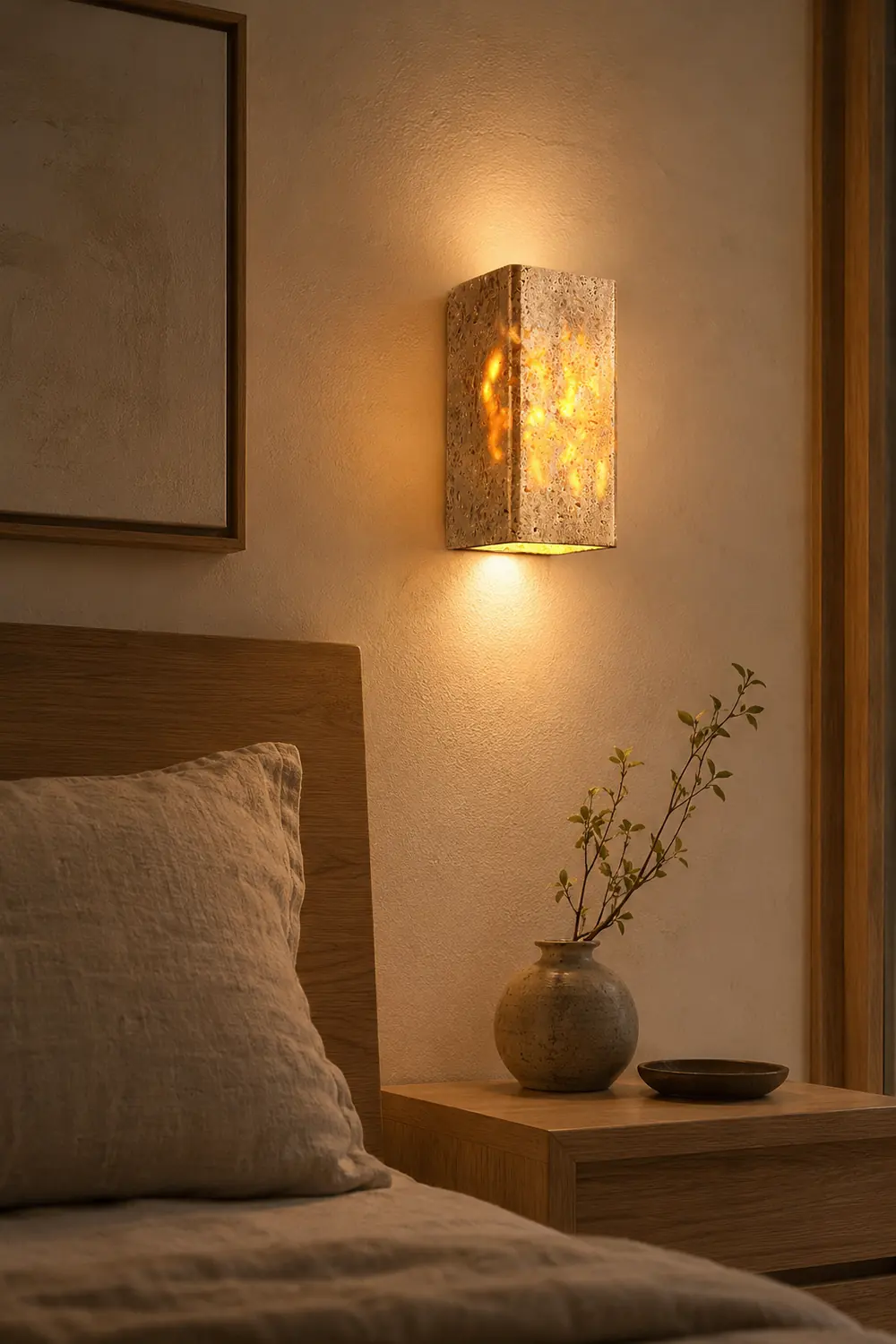 Rectangular Stone LED Wall Lamp - Lumpaz