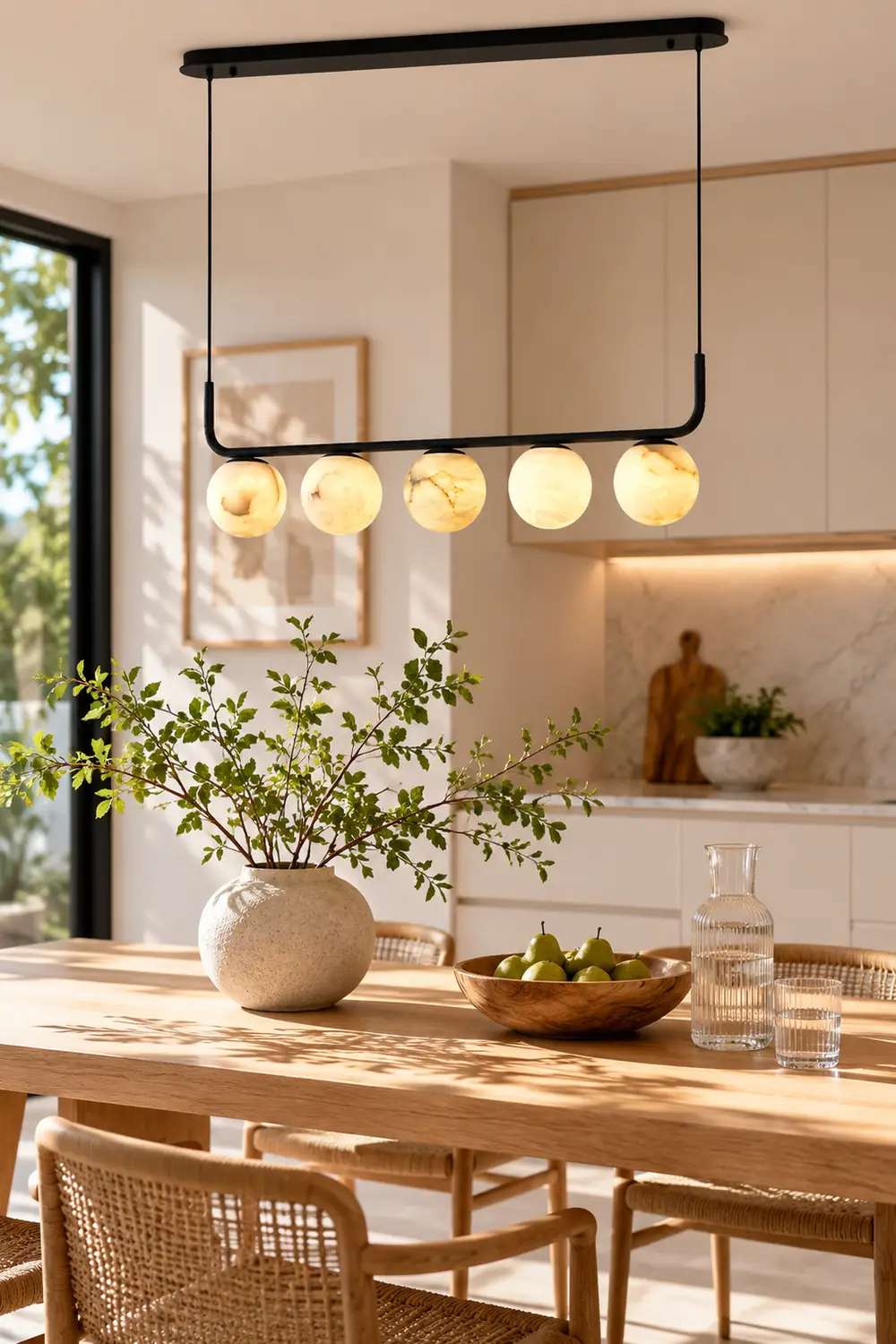 Tribeca Rohr 5 Alabaster Pendant Lamp - Lumpaz
