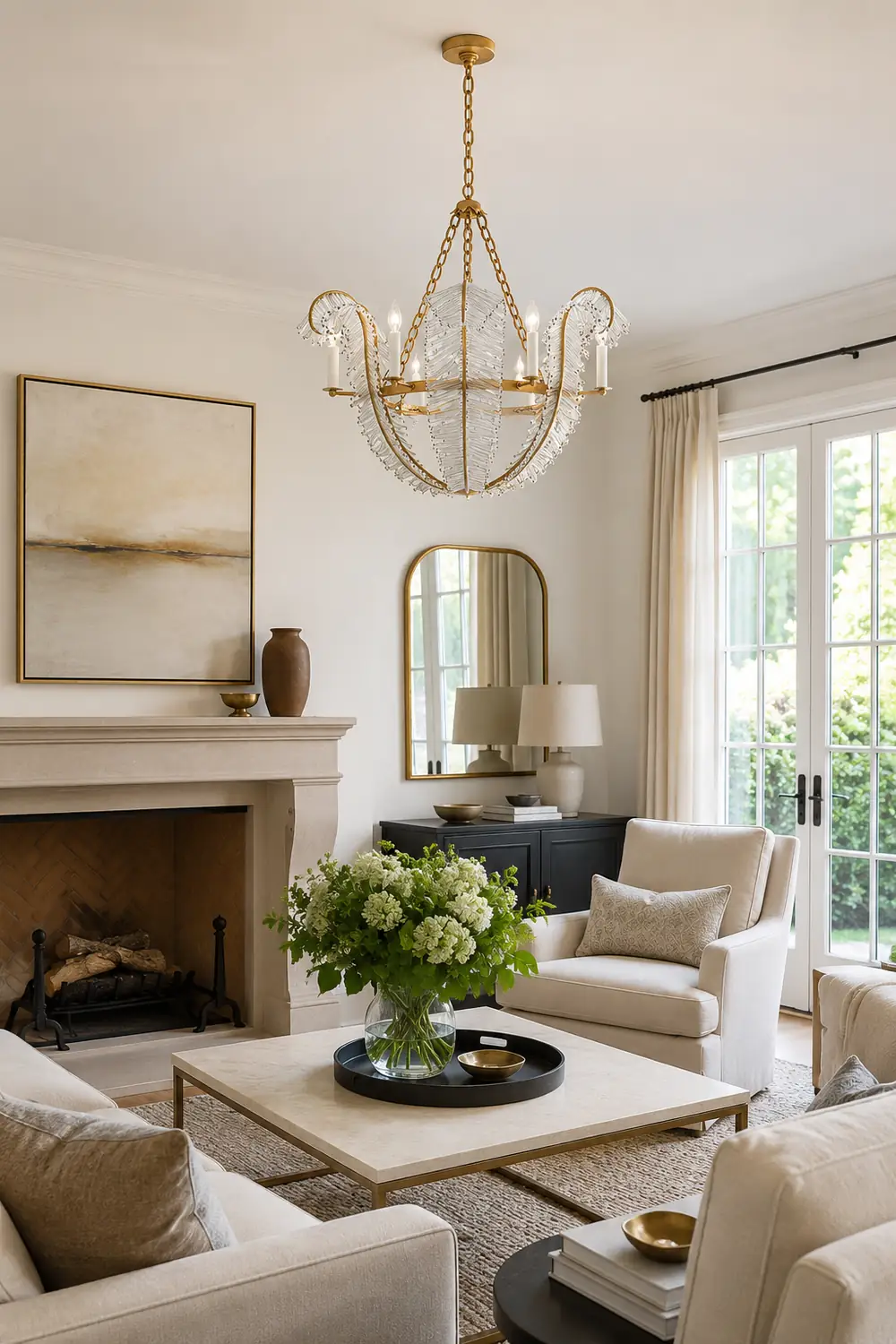 Calais Vintage Scroll Design Chandelier - Lumpaz