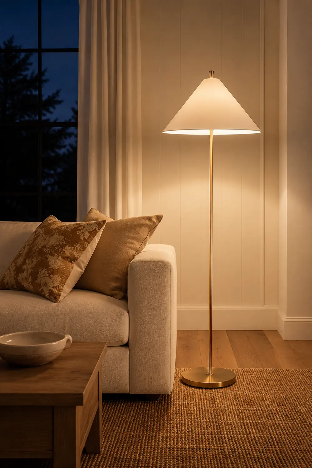 Ellis brass floor lamp - Lumpaz
