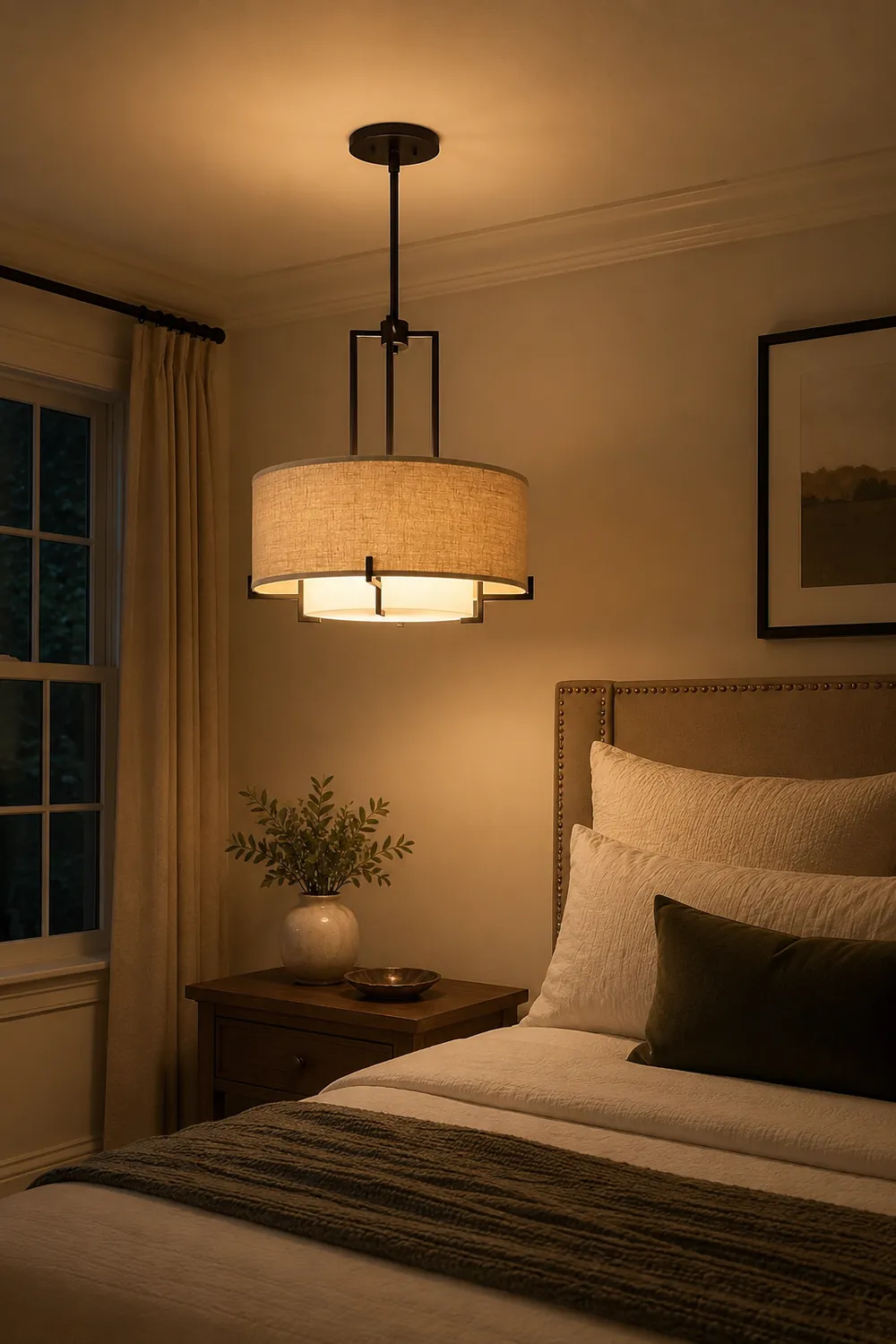 Concentric Shade Layered Fabric Pendant Lamp - Lumpaz