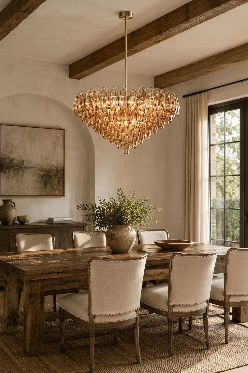 Amber Murano Glass Round Chandelier - Lumpaz