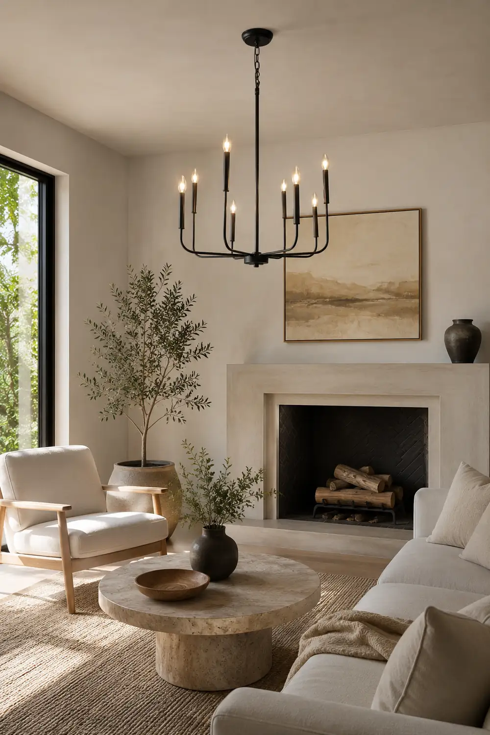 Modern Black Candlestick Chandelier - Lumpaz