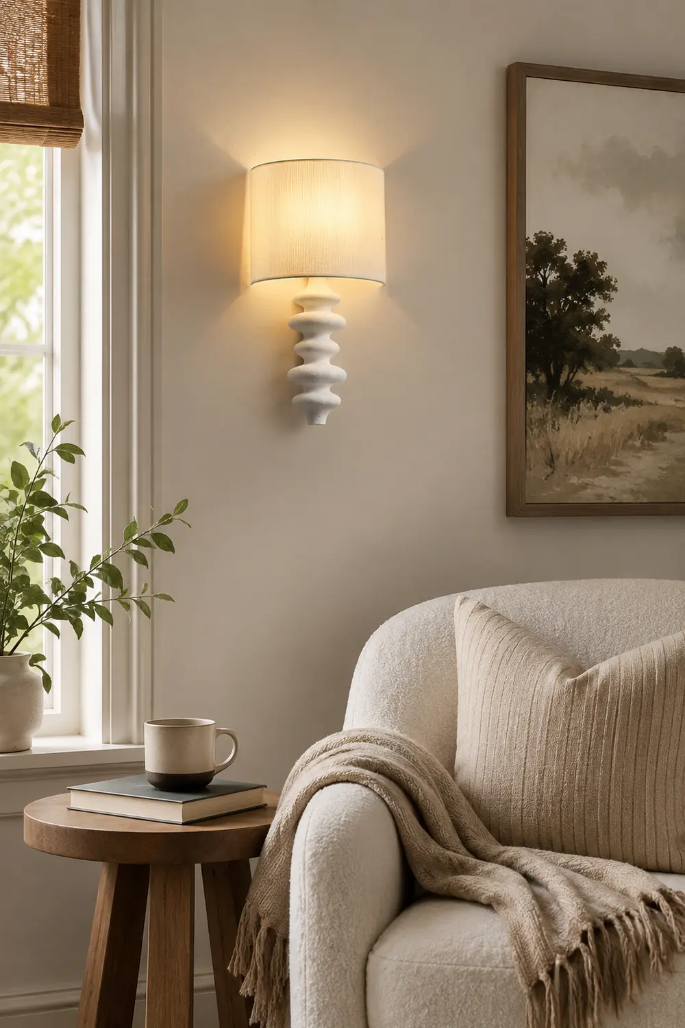 fishbone solid wood wall lamp - Lumpaz