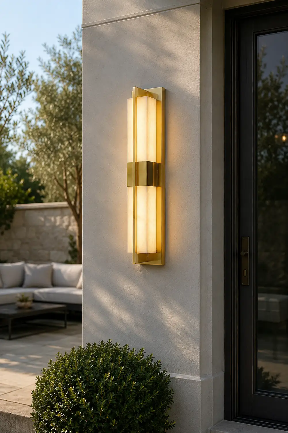 Polished Brass Lumina Outdoor Wall Lamp - Lumpaz