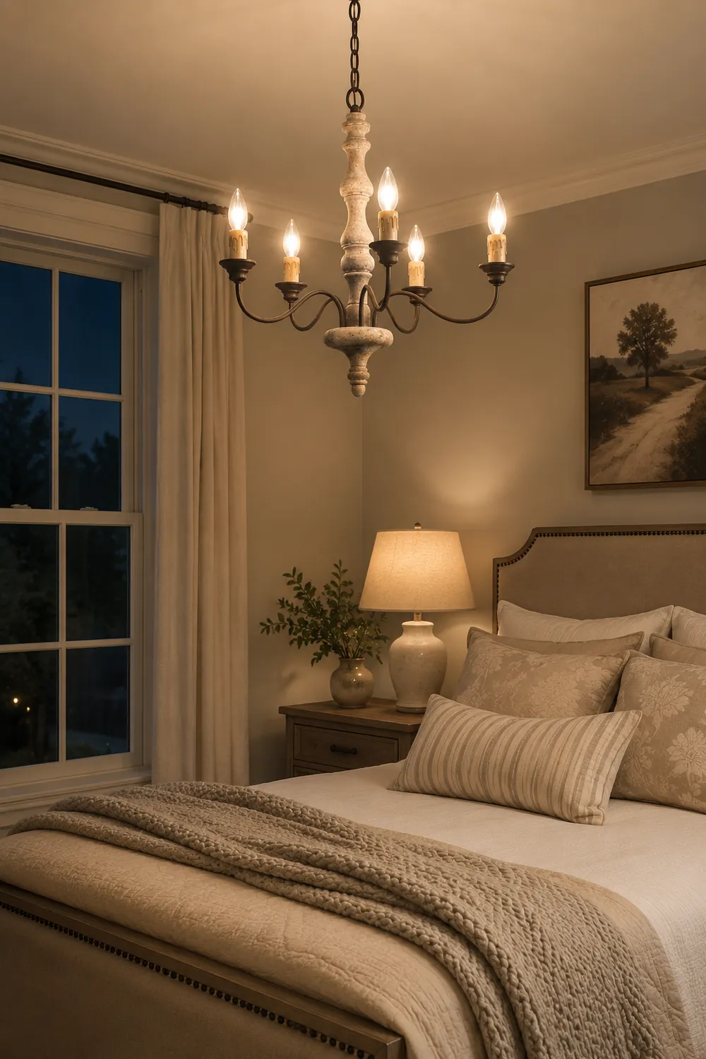 Rustic 5-Light Farmhouse Chandelier - Lumpaz