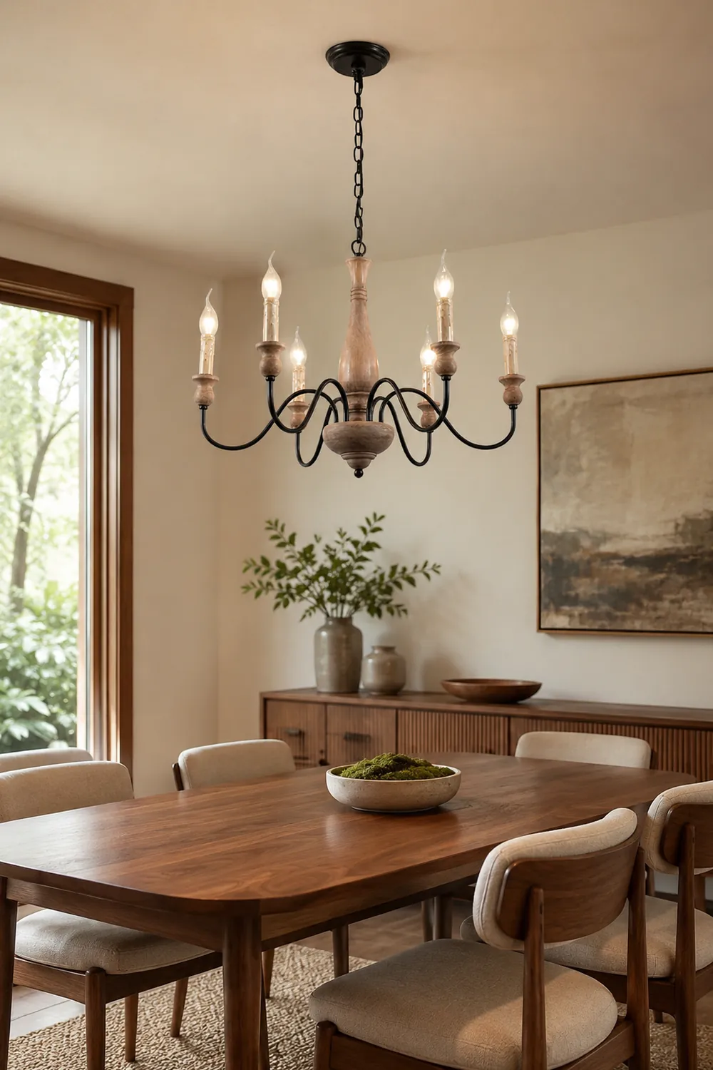 Rustic Farmhouse Candlestick Chandelier - Lumpaz