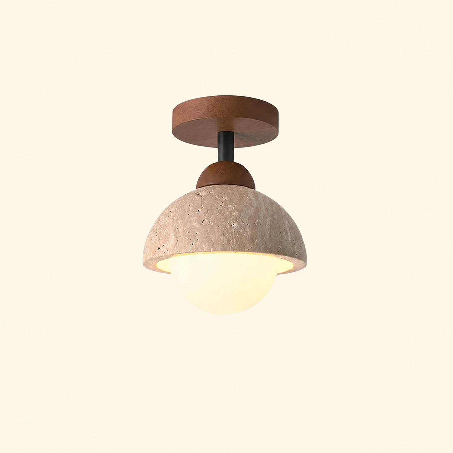 Travertine Flush Mount Ceiling Light - Lumpaz