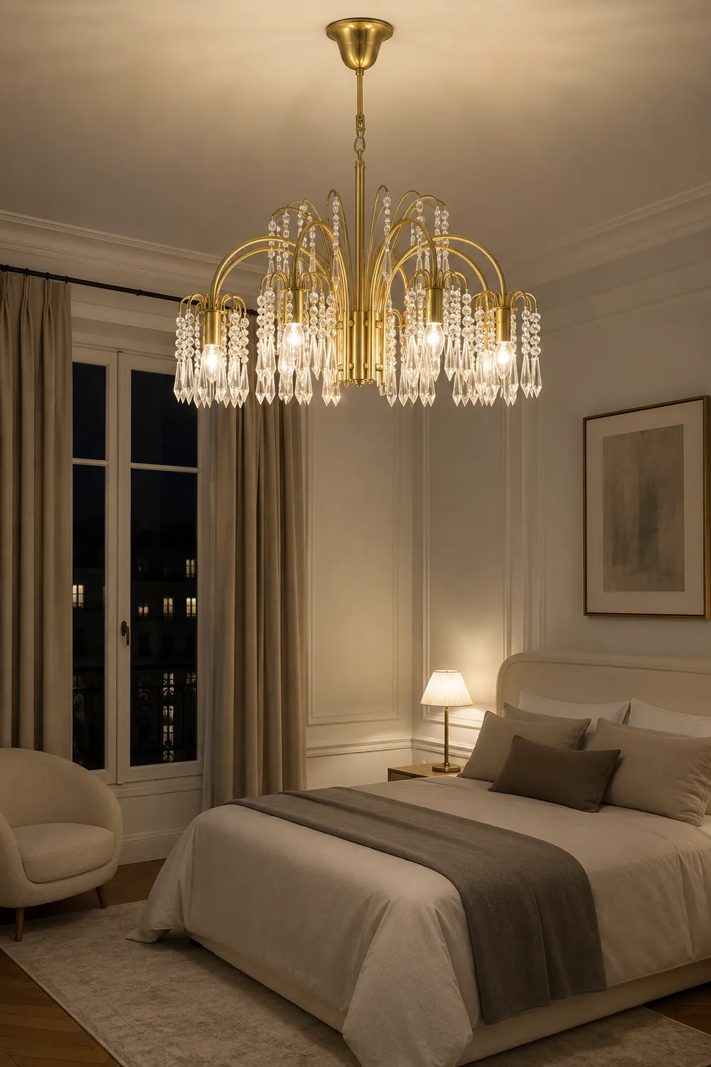 Crystal waterfall chandelier - Lumpaz