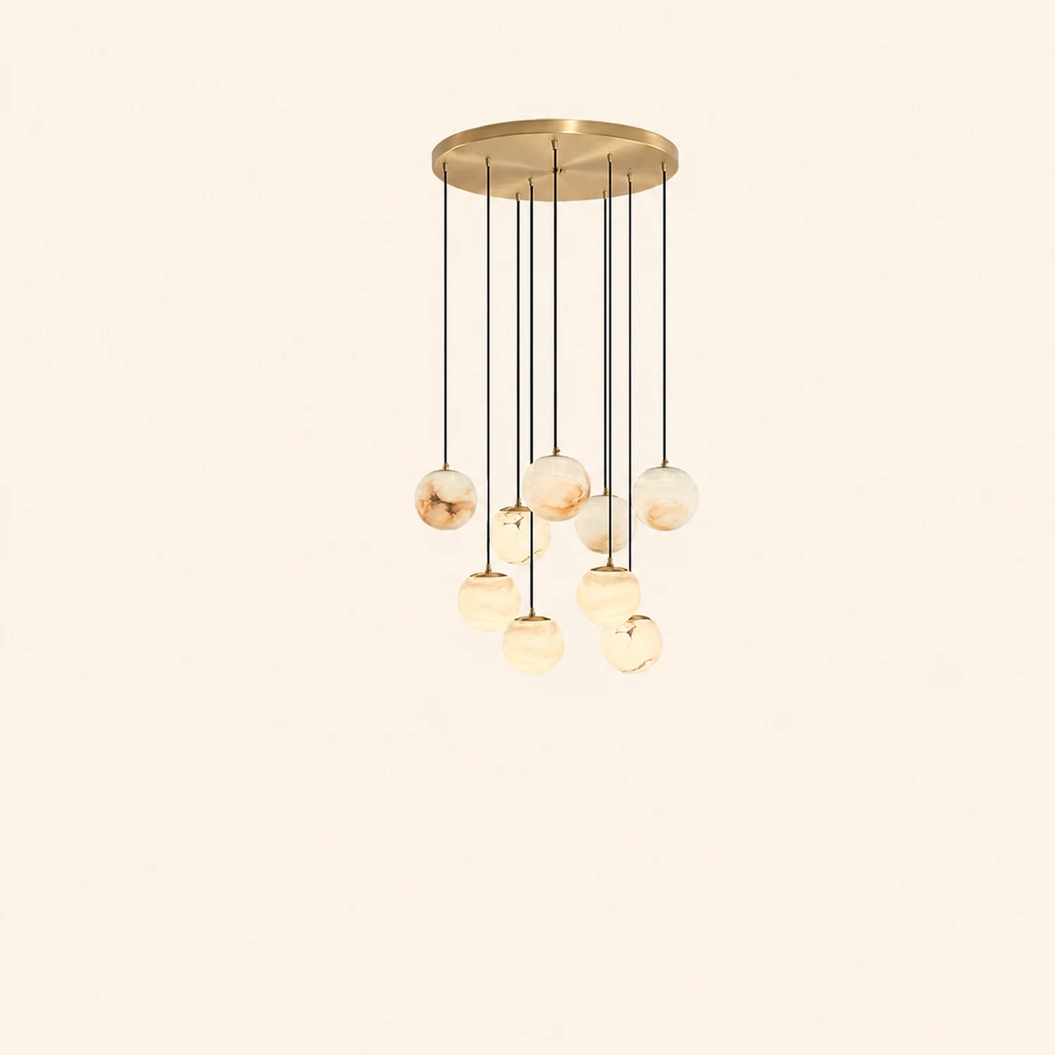 Luxury Multi-Globe Alabaster Pendant Light - Lumpaz