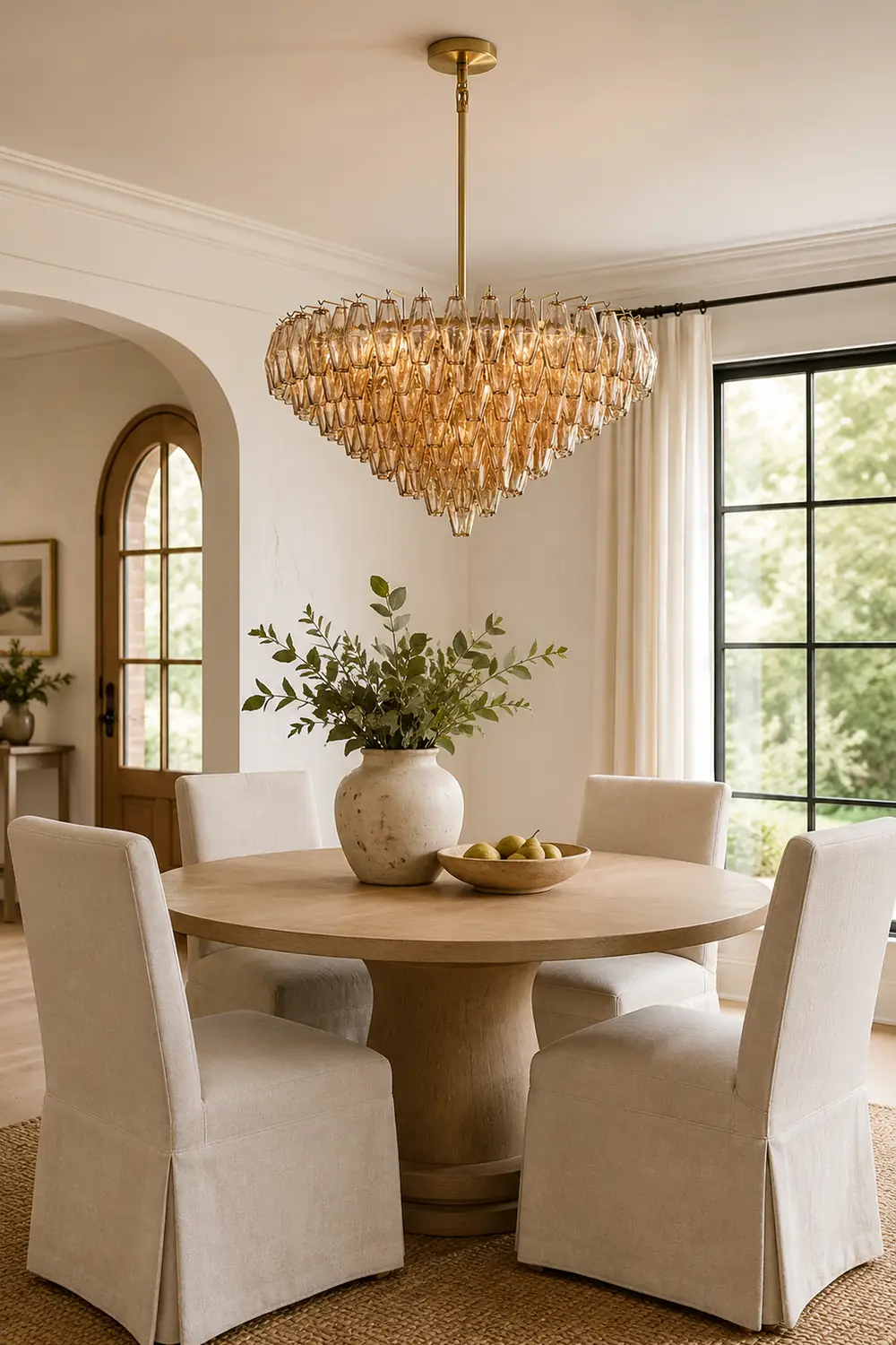 Amber Murano Glass Round Chandelier - Lumpaz