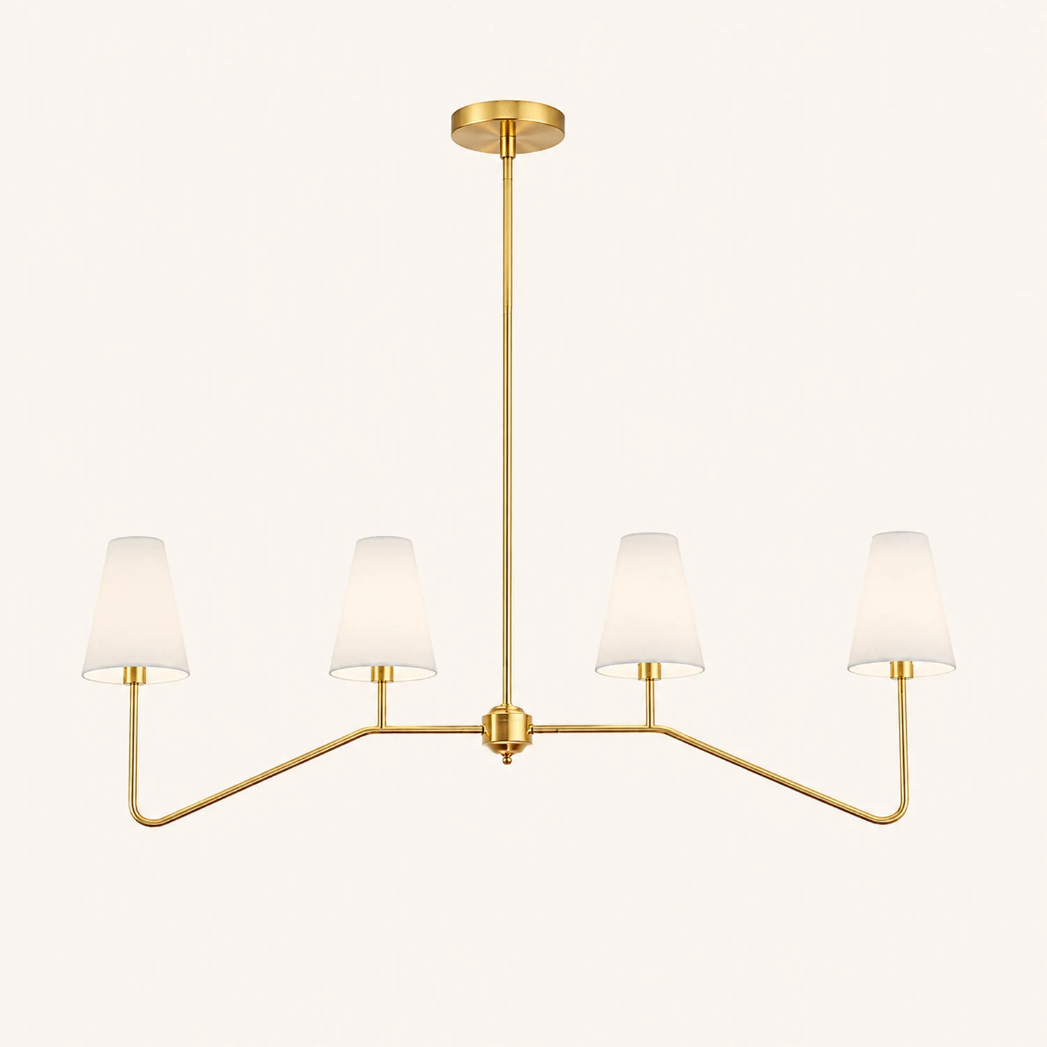 Daphne Brass Linear American Chandelier - Lumpaz