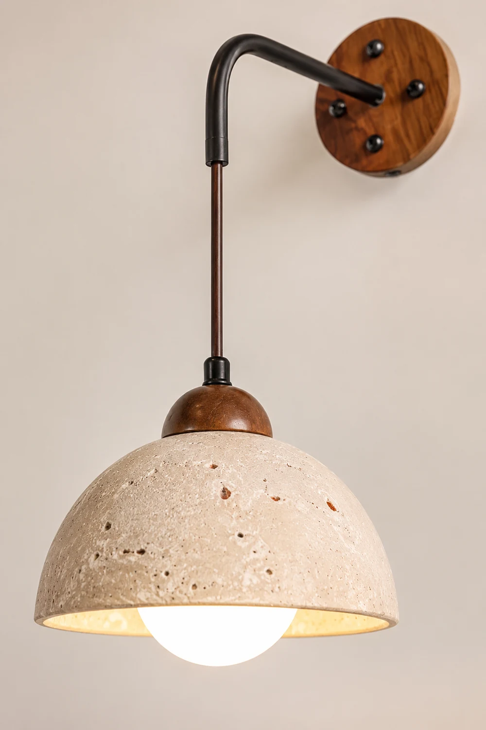 Wabi-sabi texture stone wall lamp - Lumpaz