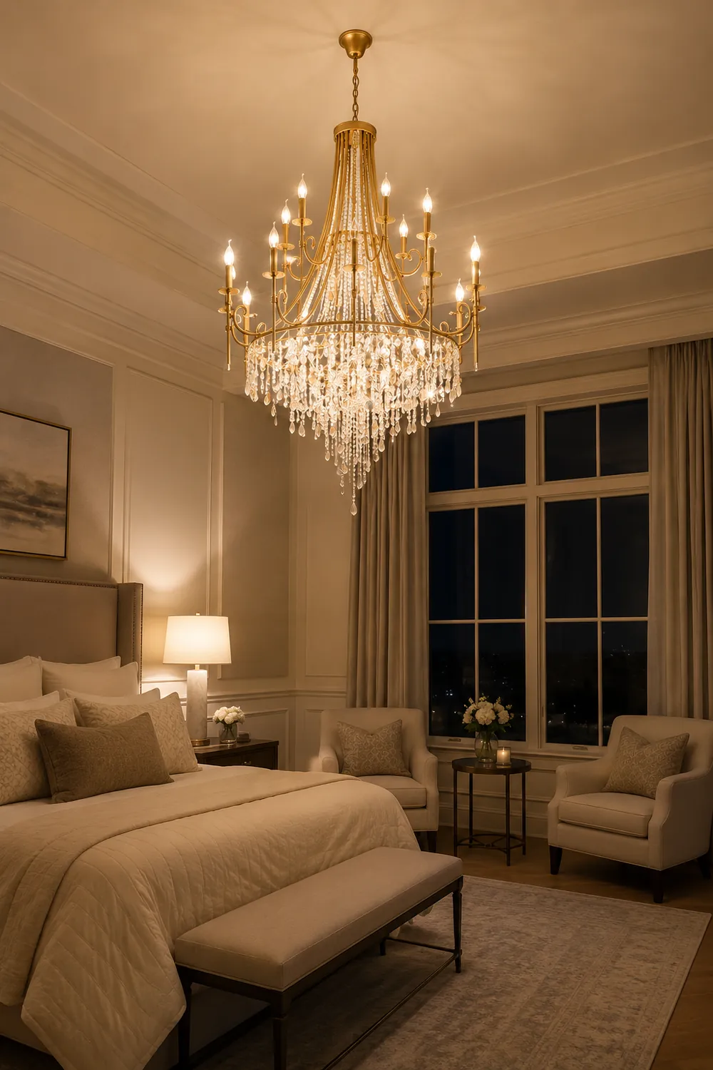 Tatum Lux American Shell Crystal Chandelier - Lumpaz