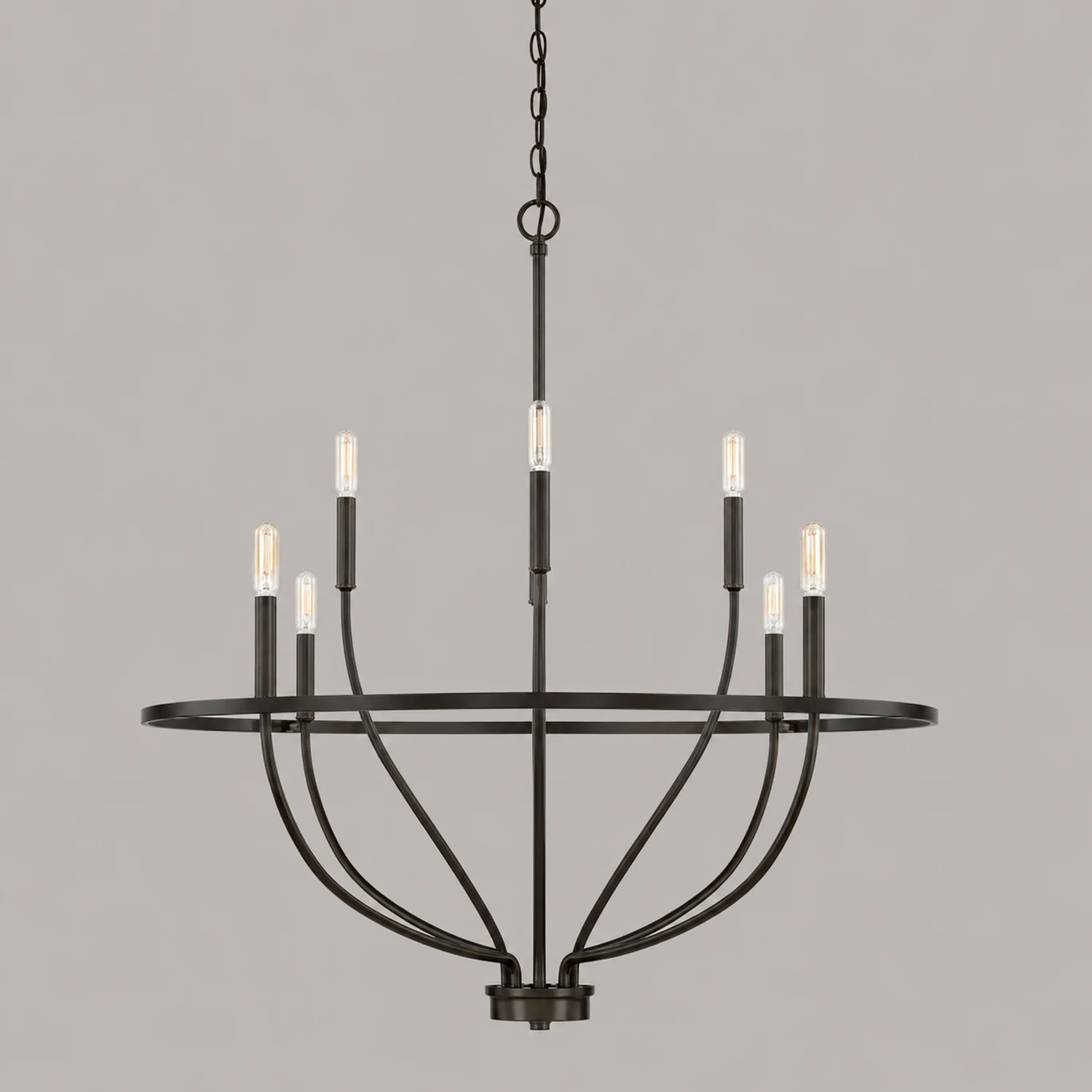 Modern Industrial 12-Light Cage Chandelier - Lumpaz