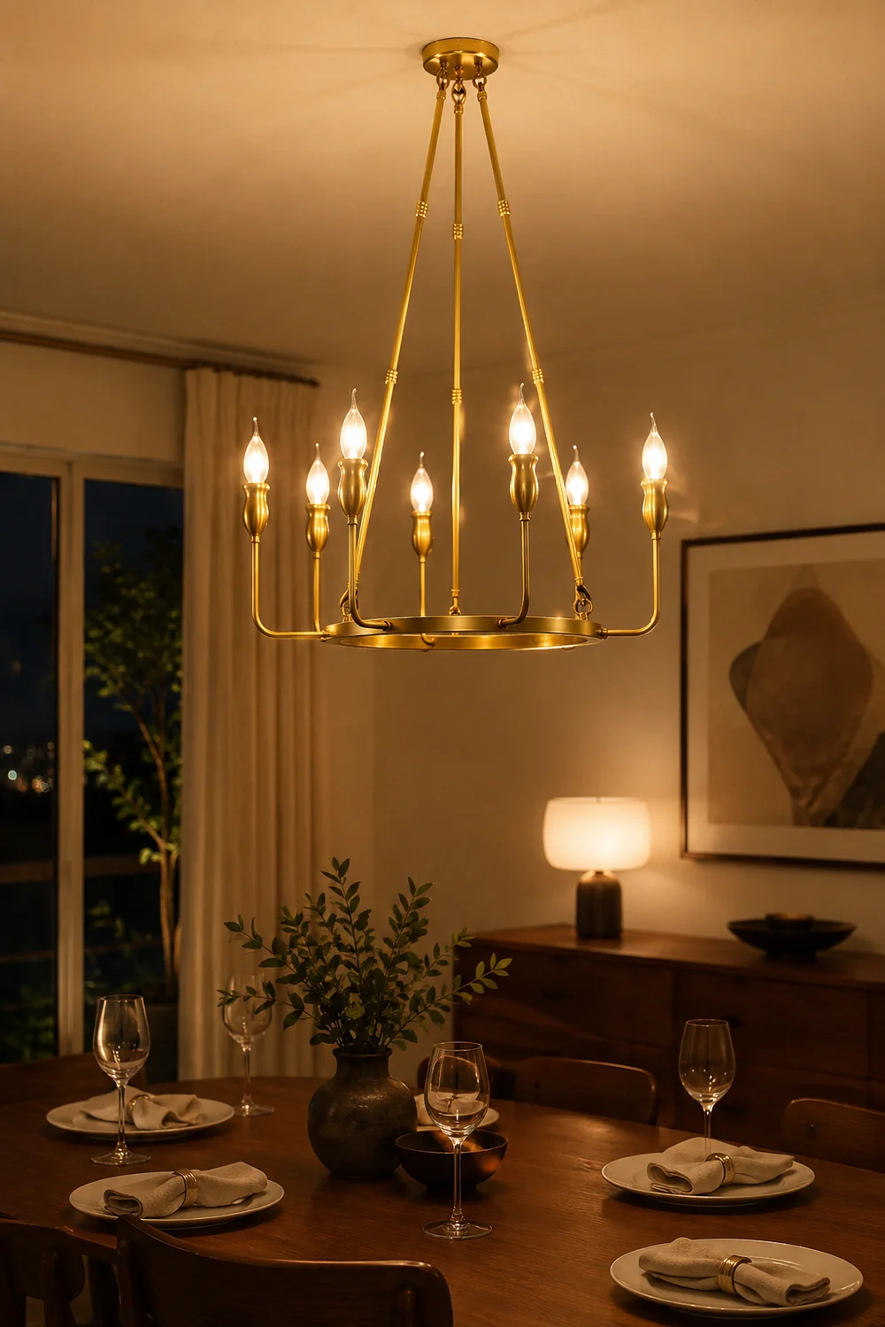 Classic ring candlestick chandelier - Lumpaz