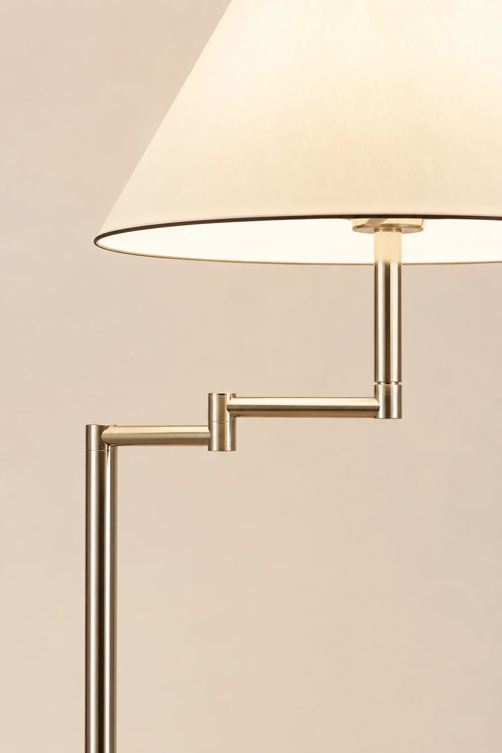 Contemporary Chrome Swing Arm Floor Lamp - Lumpaz