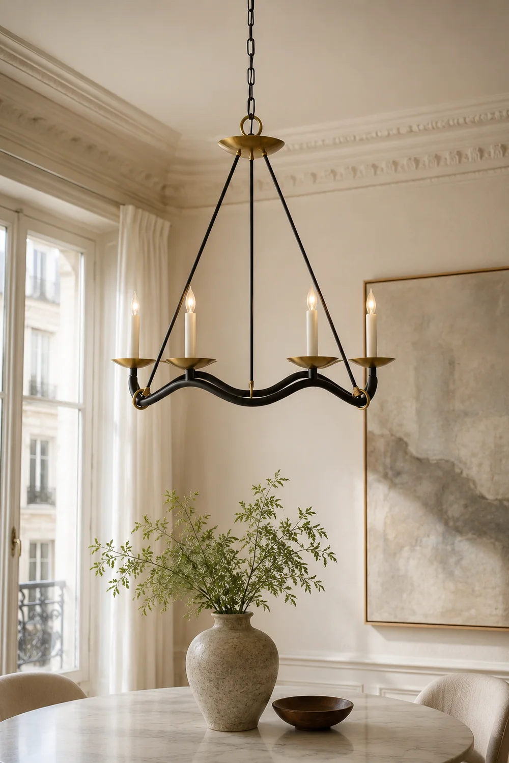 Wavy Arm Candle Chandelier - Lumpaz