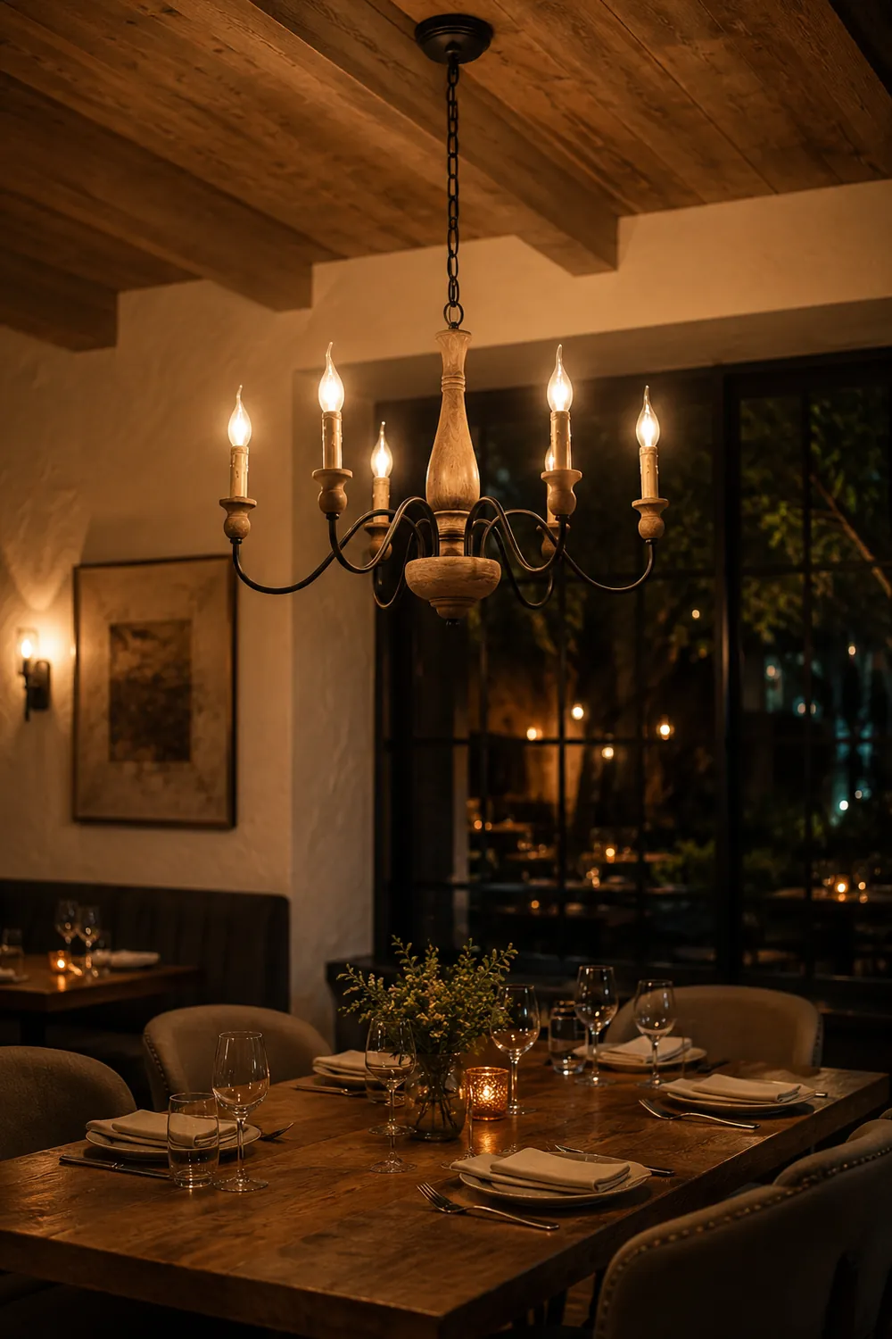 Rustic Farmhouse Candlestick Chandelier - Lumpaz