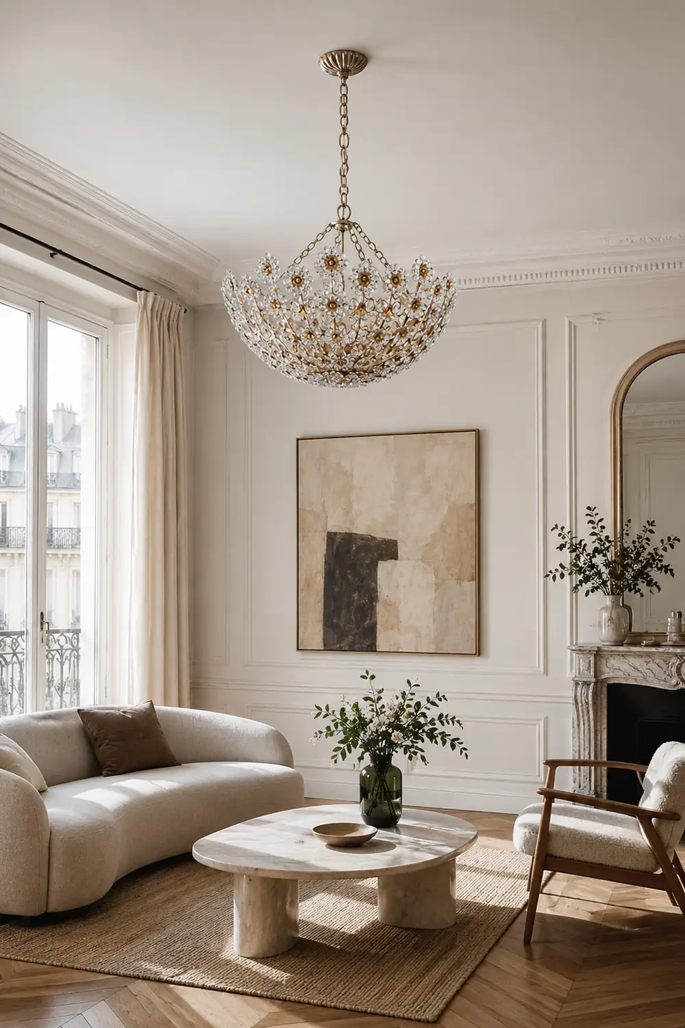 Claret Crystal Flower Basket Chandelier - Lumpaz