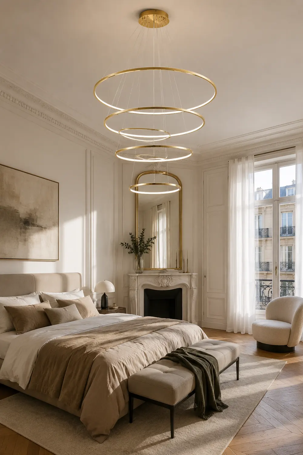 TLANX Large Tiered Ring Foyer Chandelier - Lumpaz